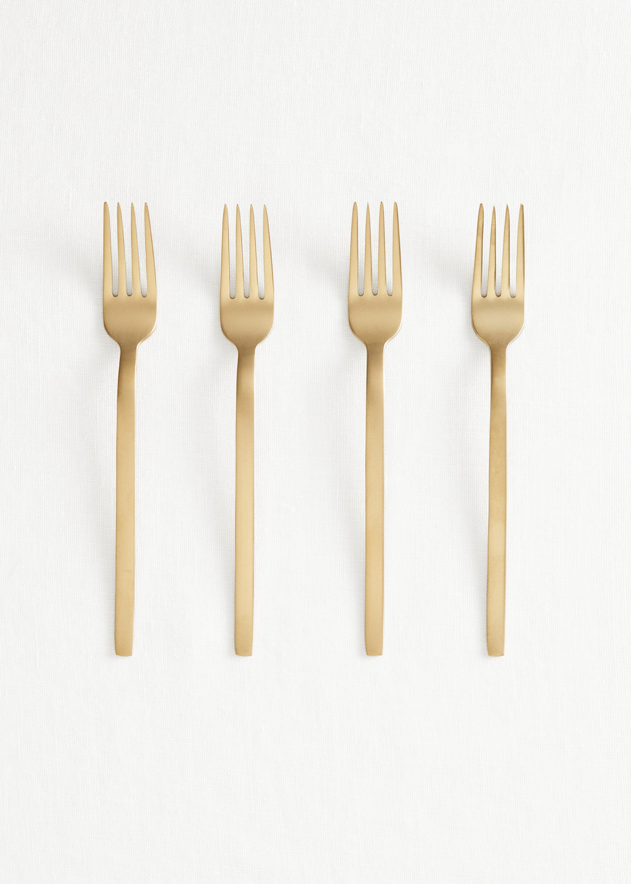 4-pack of 100% steel gold forks - General plane