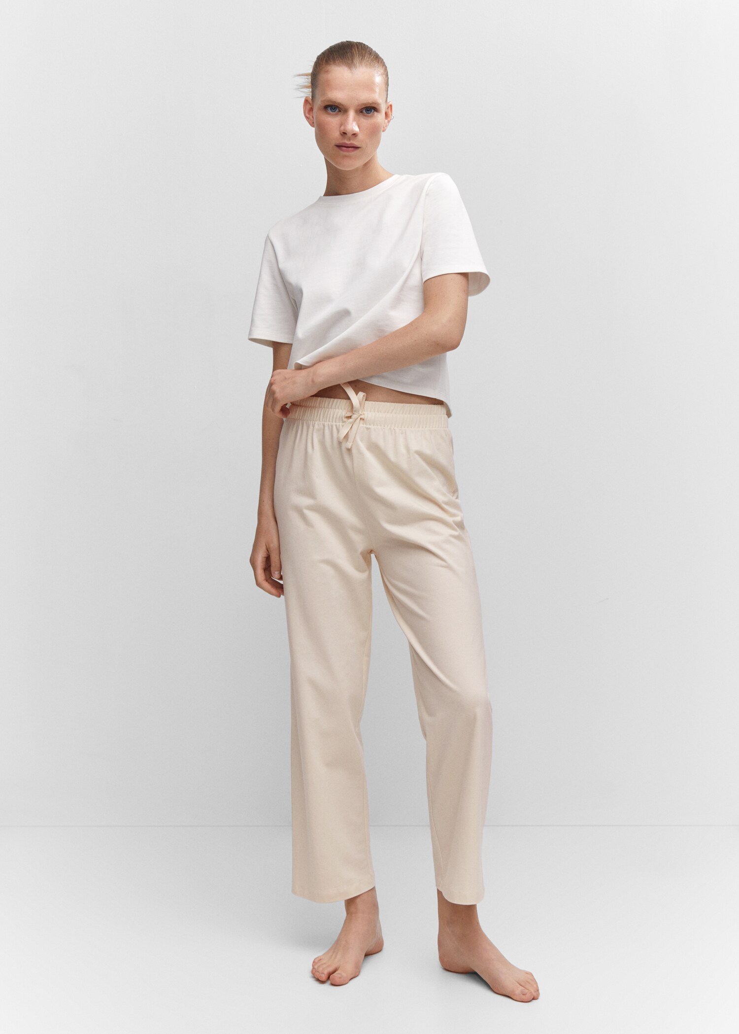 Cotton-knit trousers - General plane