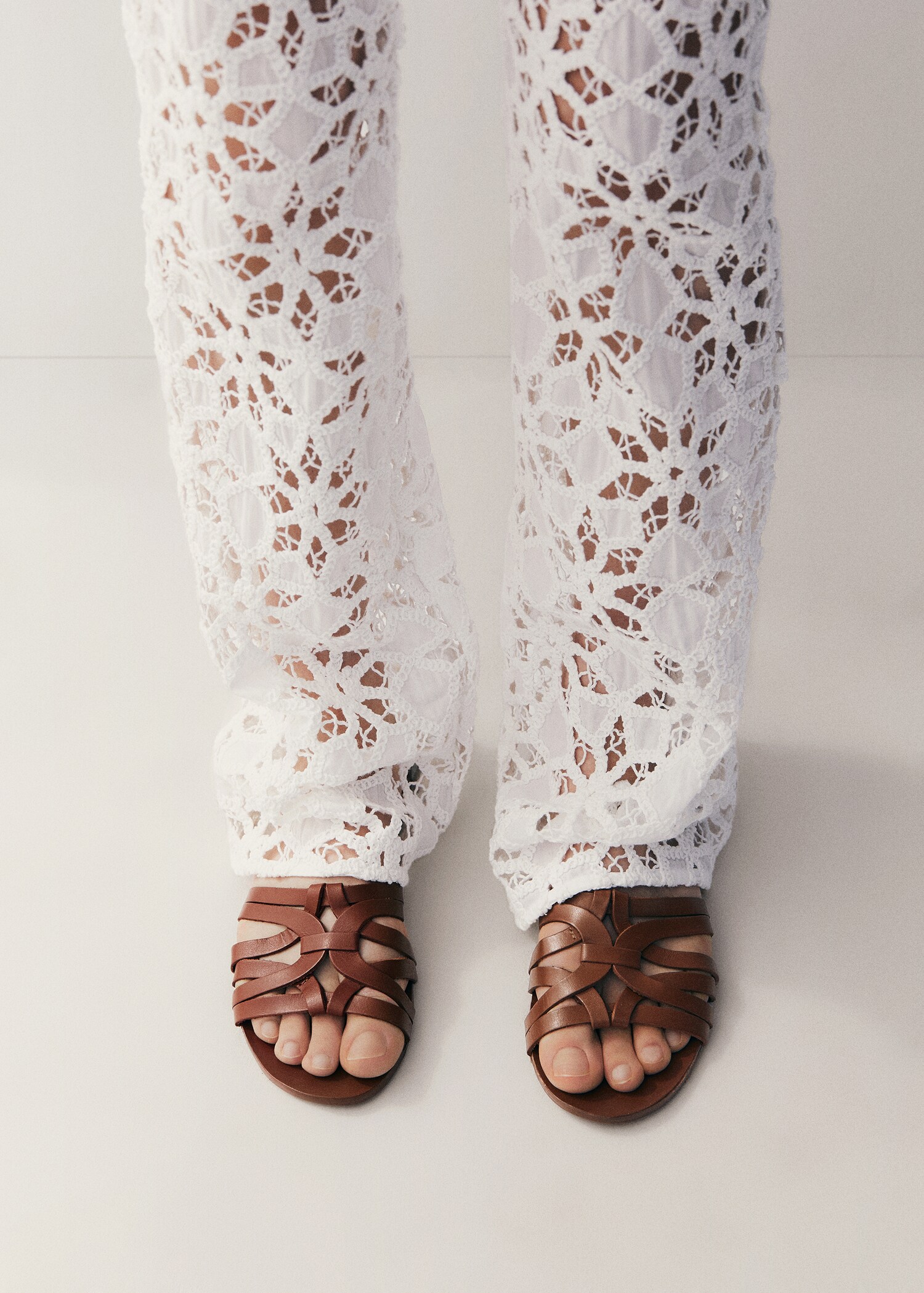 Sandal med skinnremmer - Total bildeutsnitt