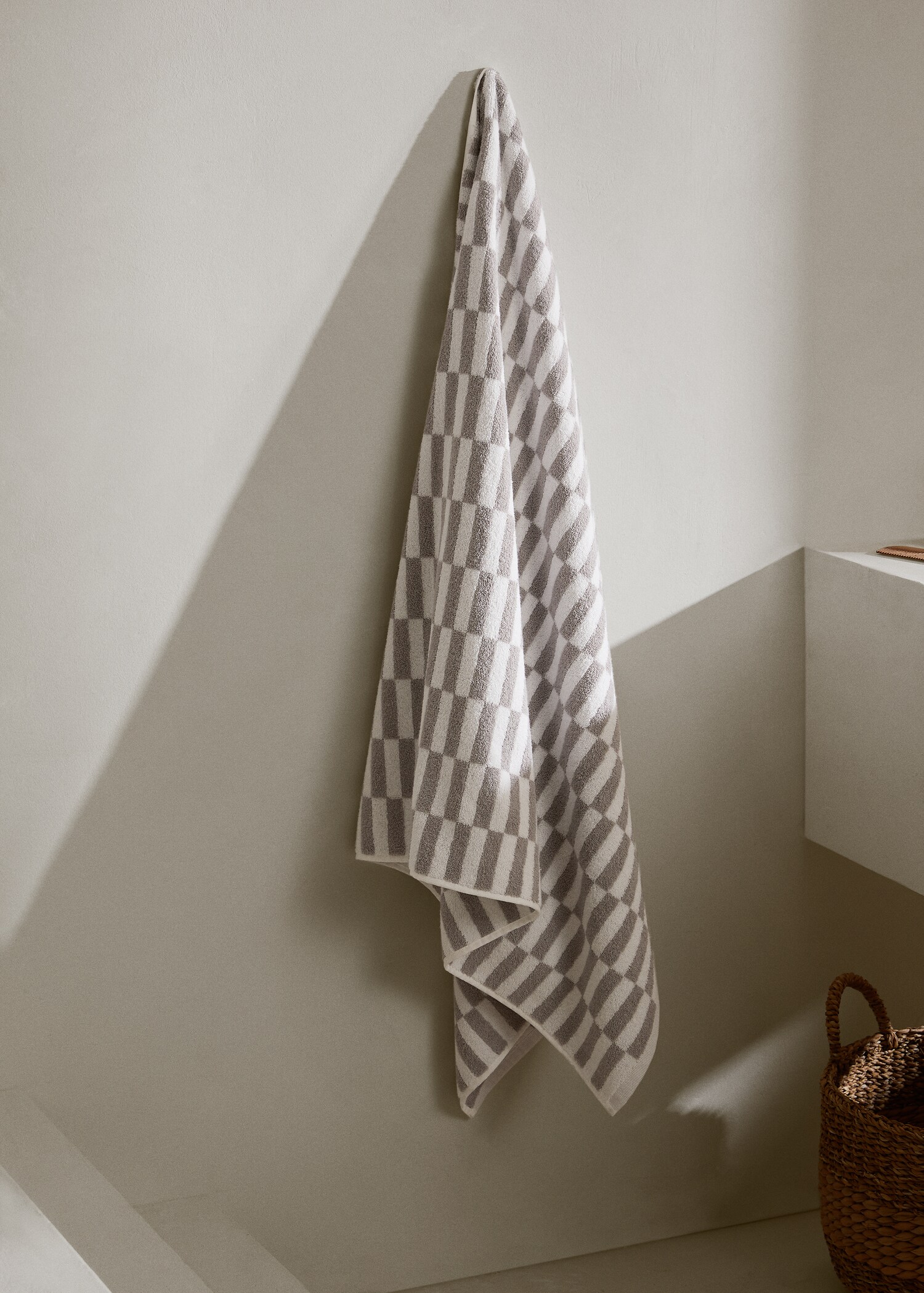Toalla baño cuadros 90x150cm - Plano general