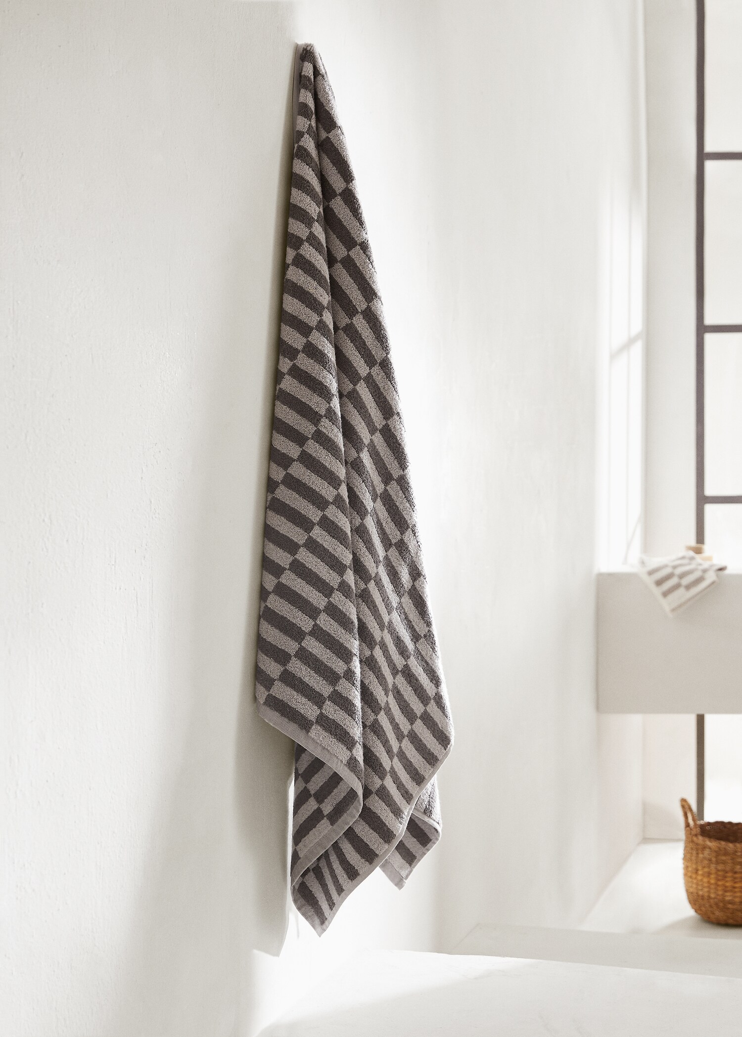 Toalla baño cuadros 90x150cm - Plano general