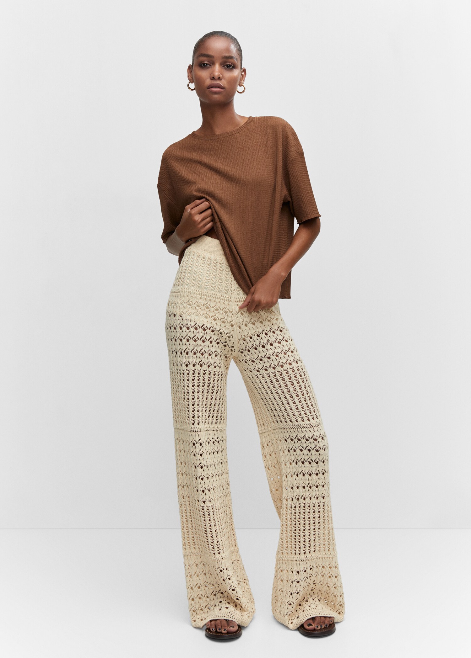 Texturiertes Oversized-T-Shirt - Allgemeine Ansicht