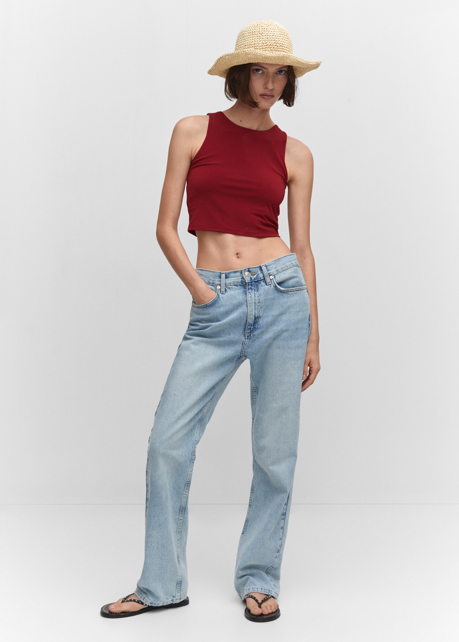 Crop top halter neck - General plane