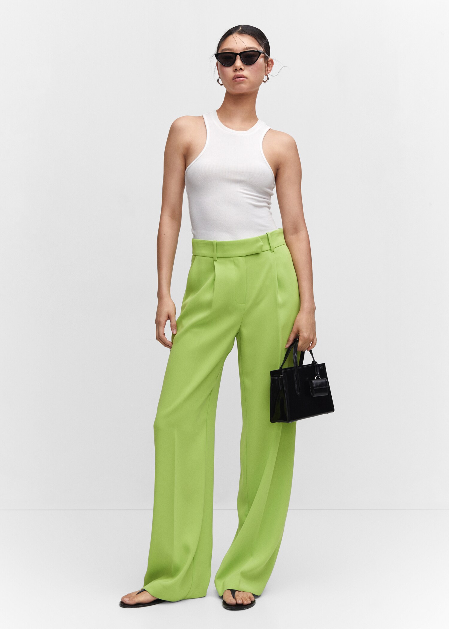 Pantalón pinzas wideleg - Plano general