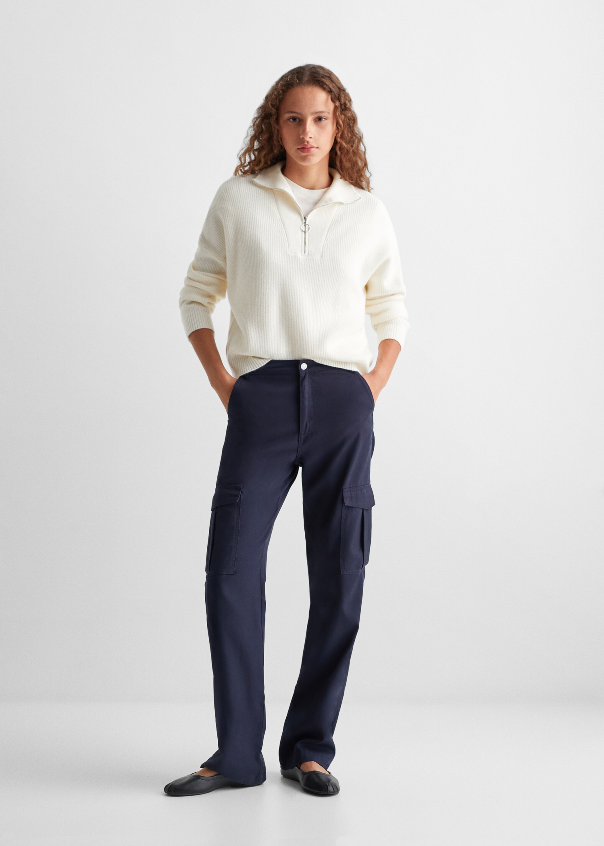 Pocket cargo jeans - General plane, Dark Navy. Ref: 57064014-00.