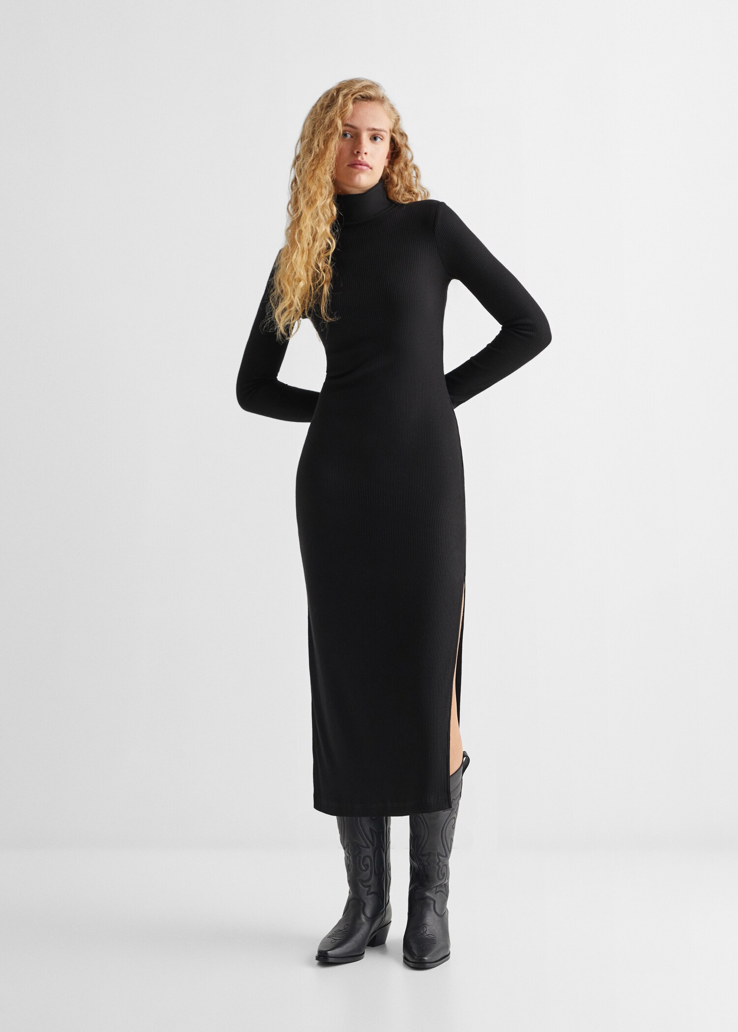 Ribbed knit dress - General plane