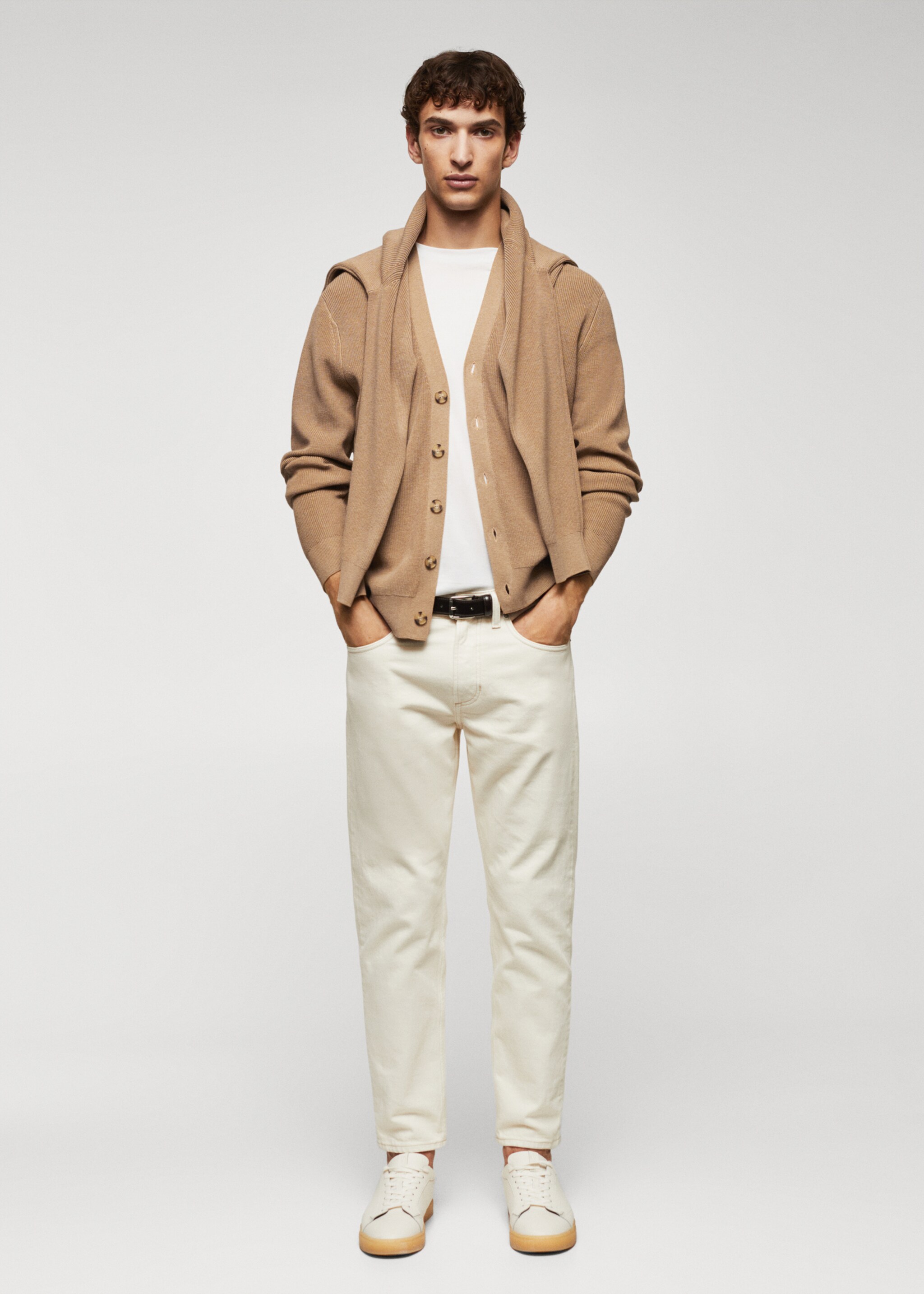 Structured cotton cardigan - General plane