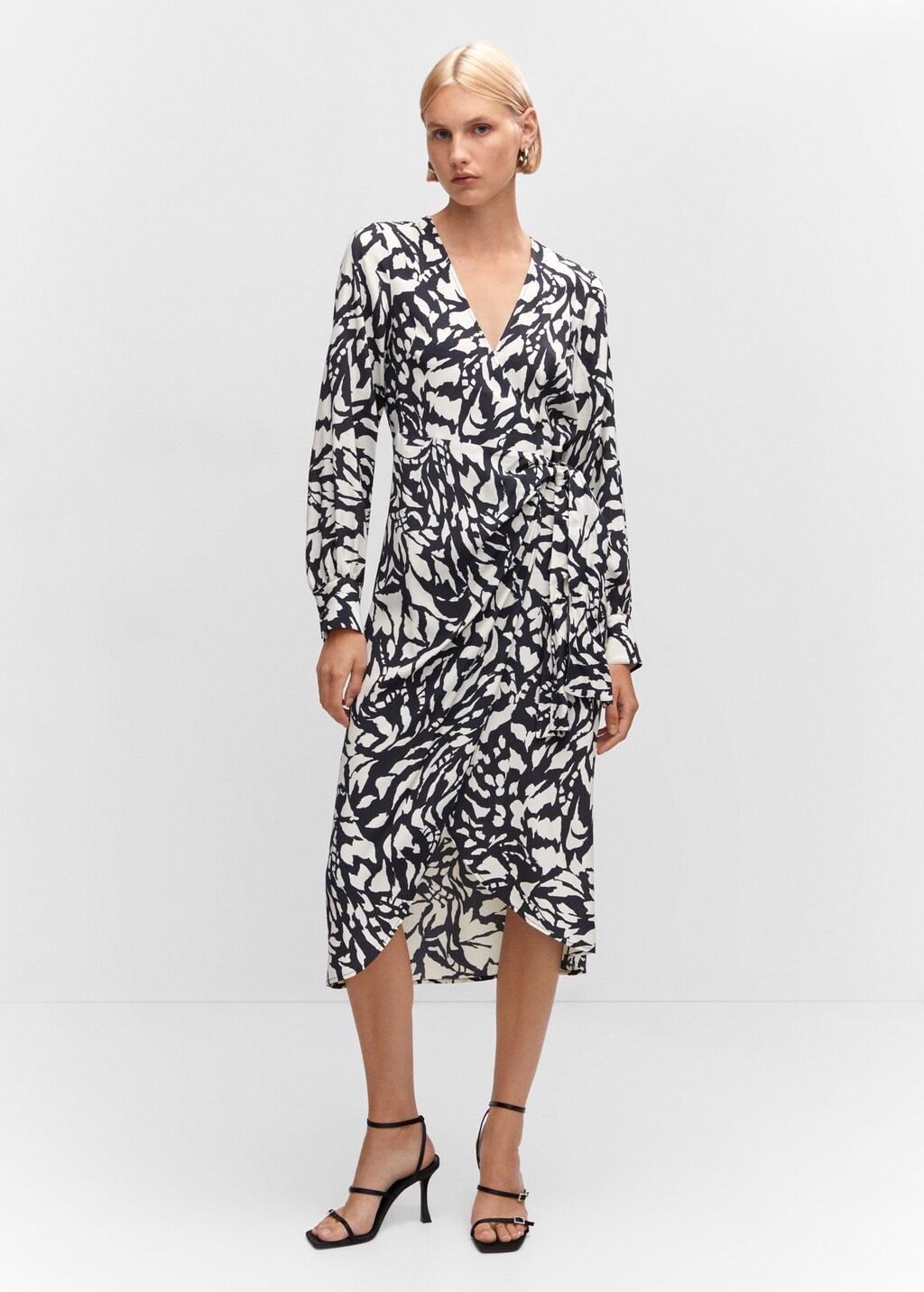 Print wrap dress - Women | MANGO OUTLET USA
