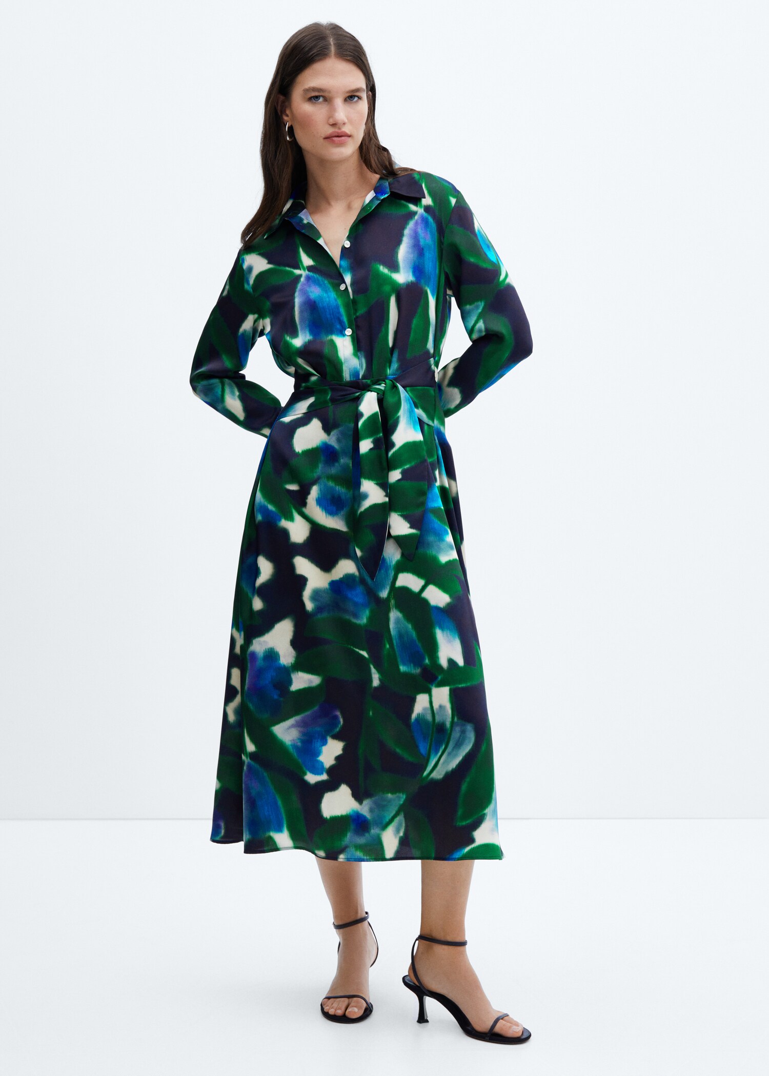 Bedrucktes Hemdkleid - Allgemeine Ansicht