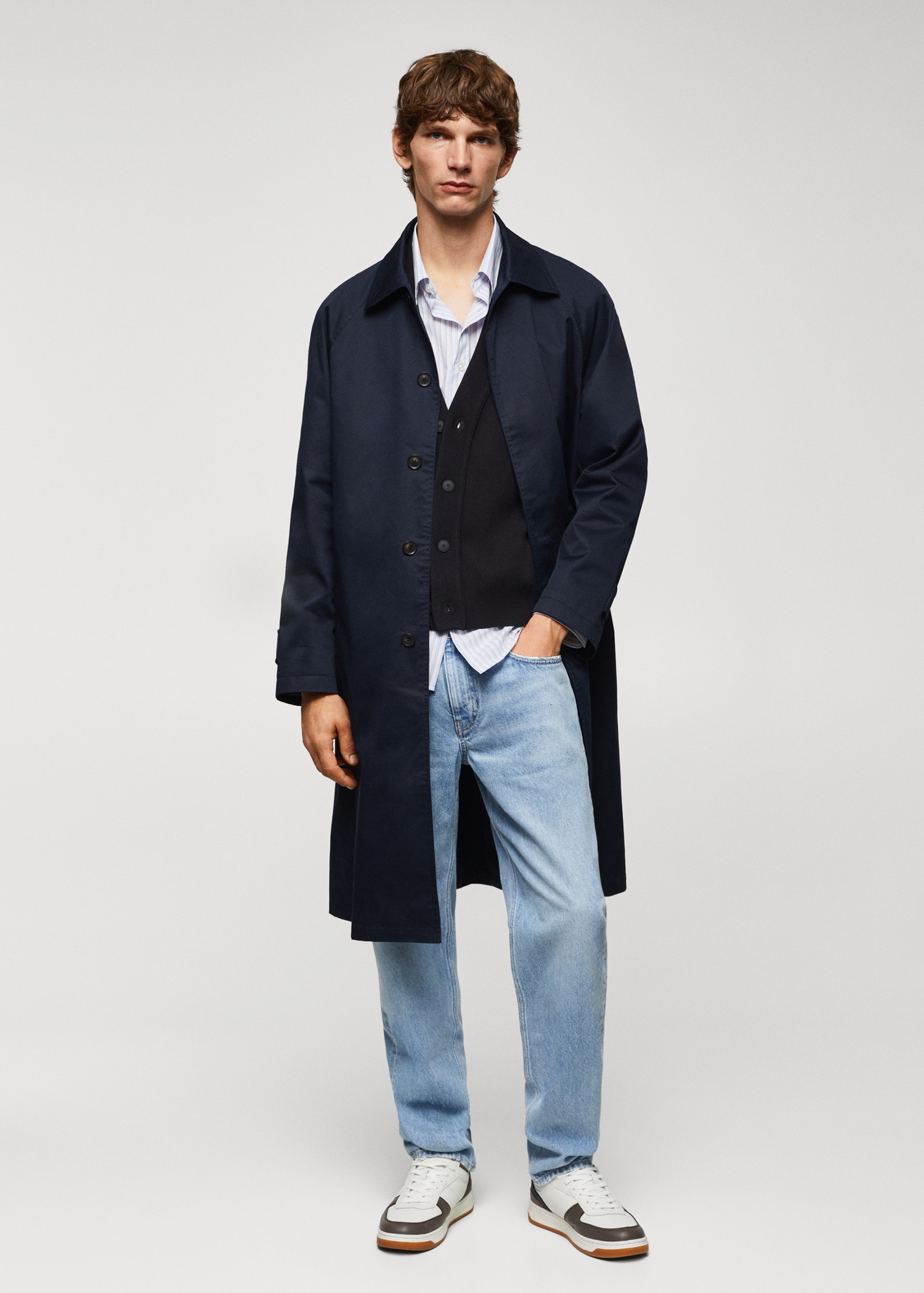 Relaxed-fit cotton trench coat1