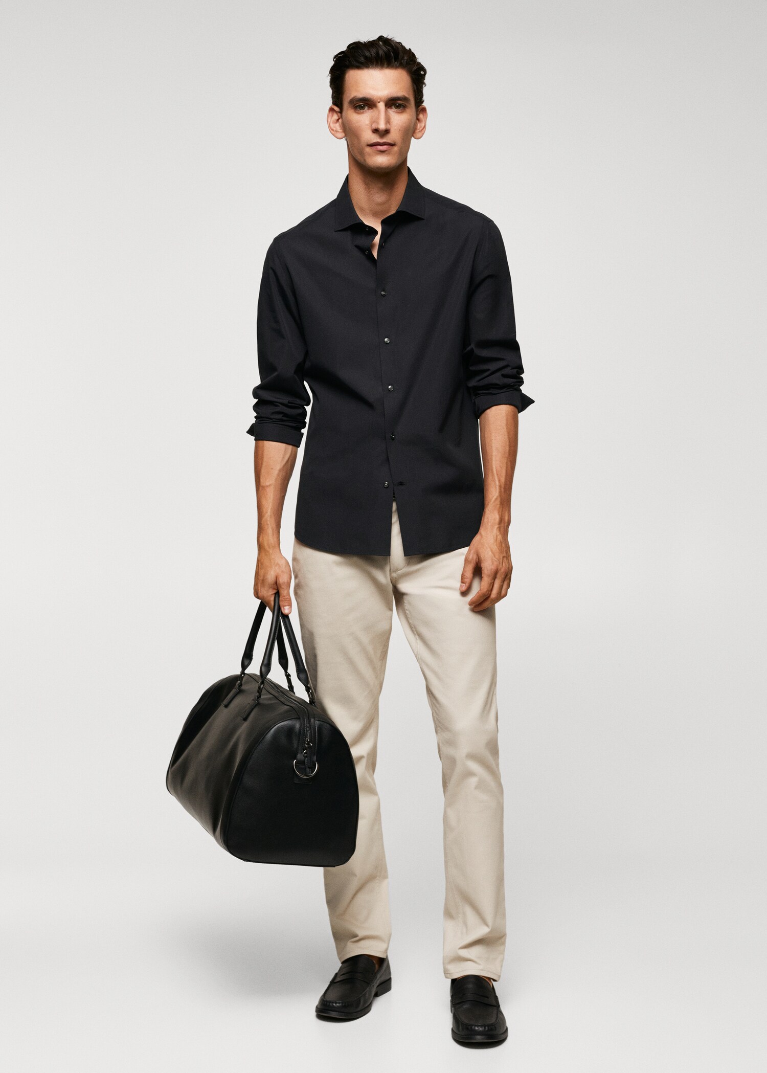 100% cotton slim fit shirt - General plane