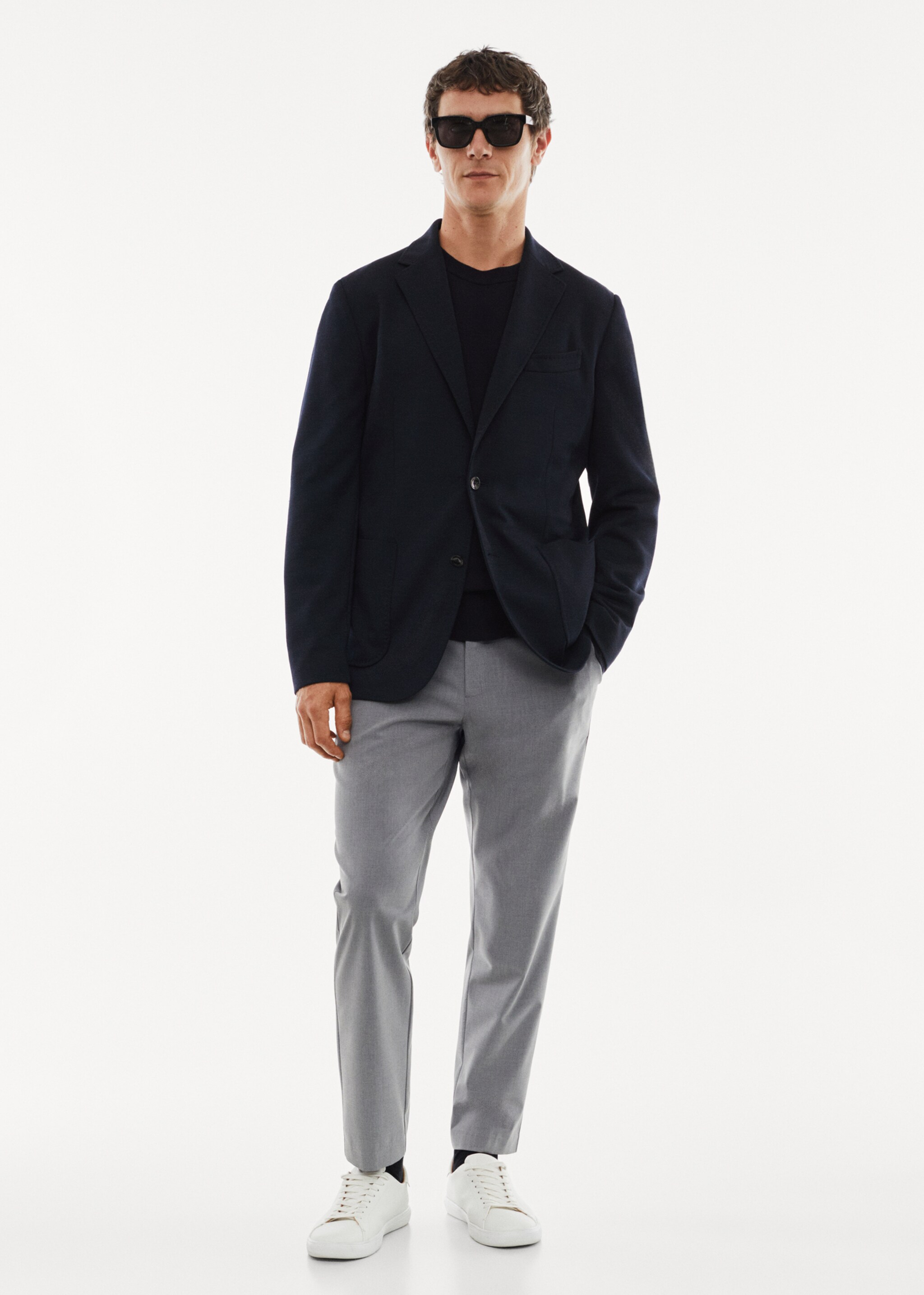 Stretch wool jacket - General plane