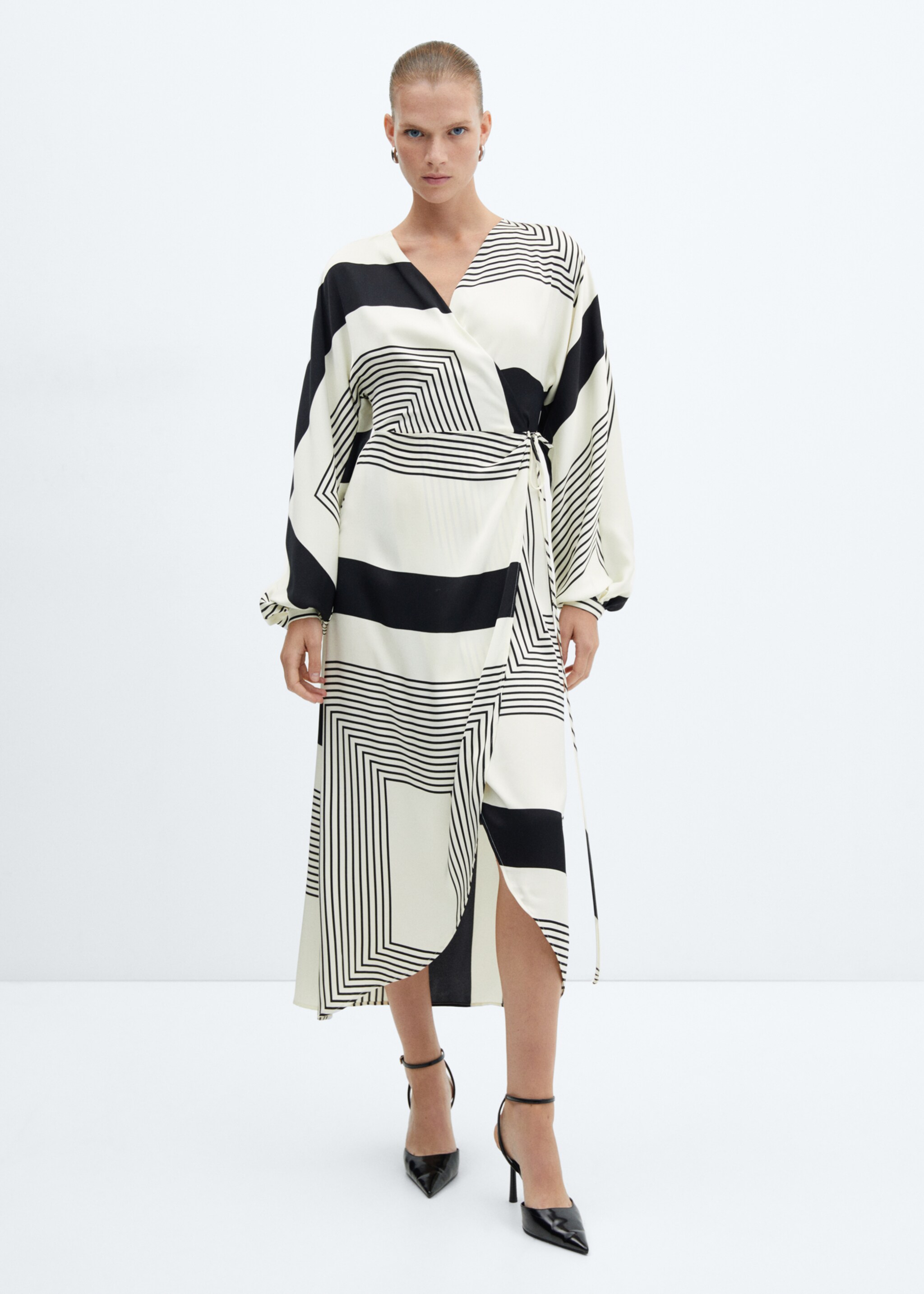 Print wrap dress - General plane