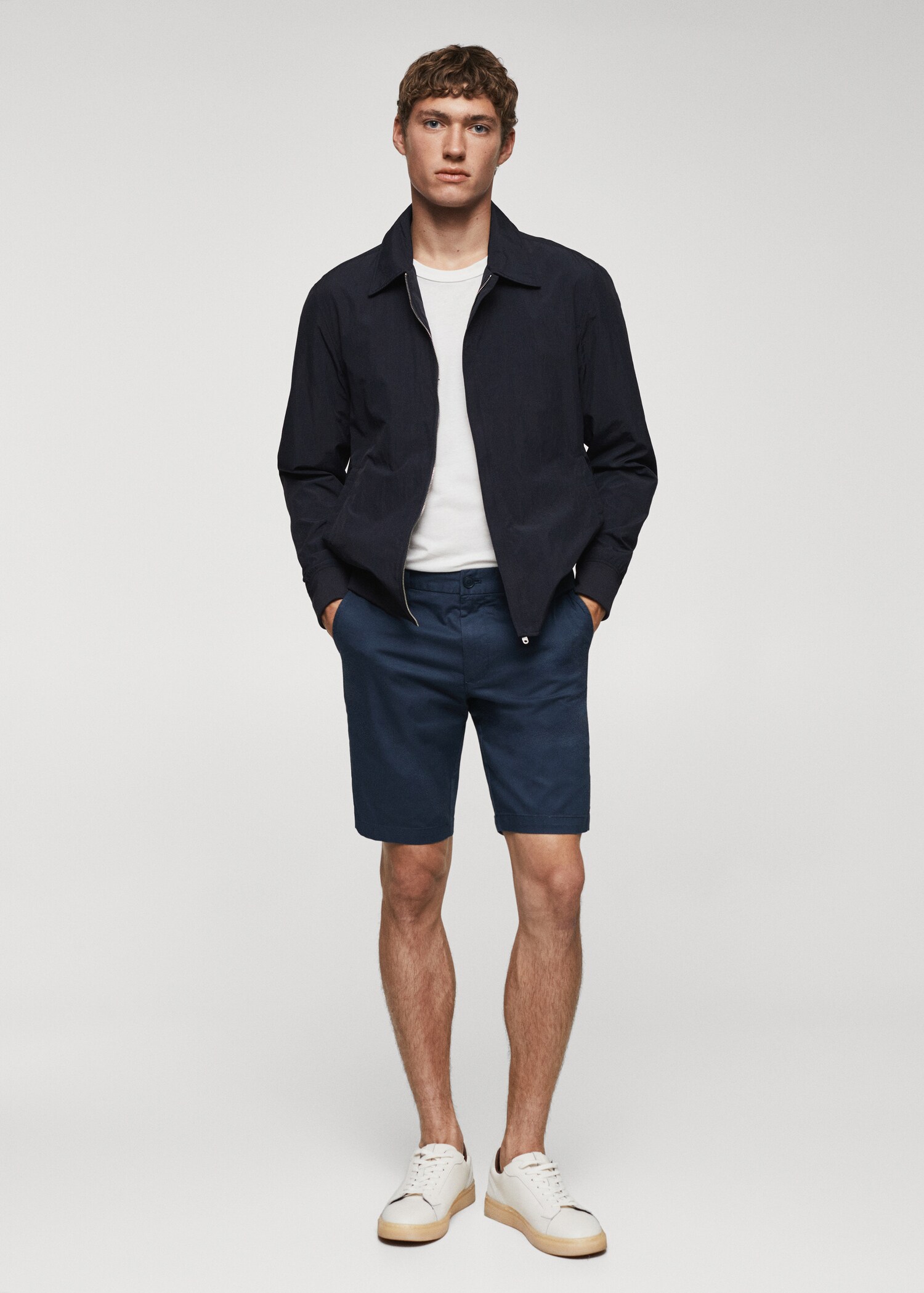 Bermuda slim-fit chino coton - Plan général