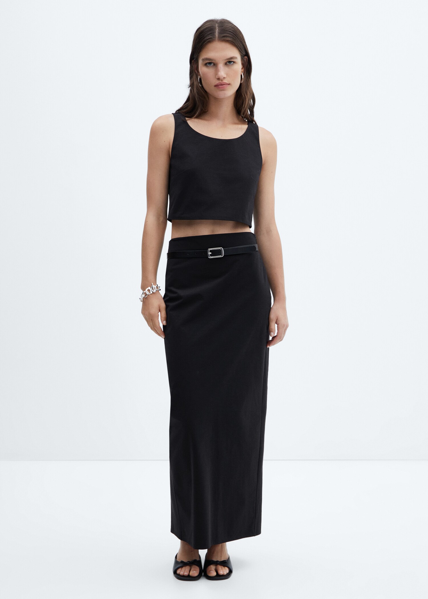 Crop top with wide straps - General plane