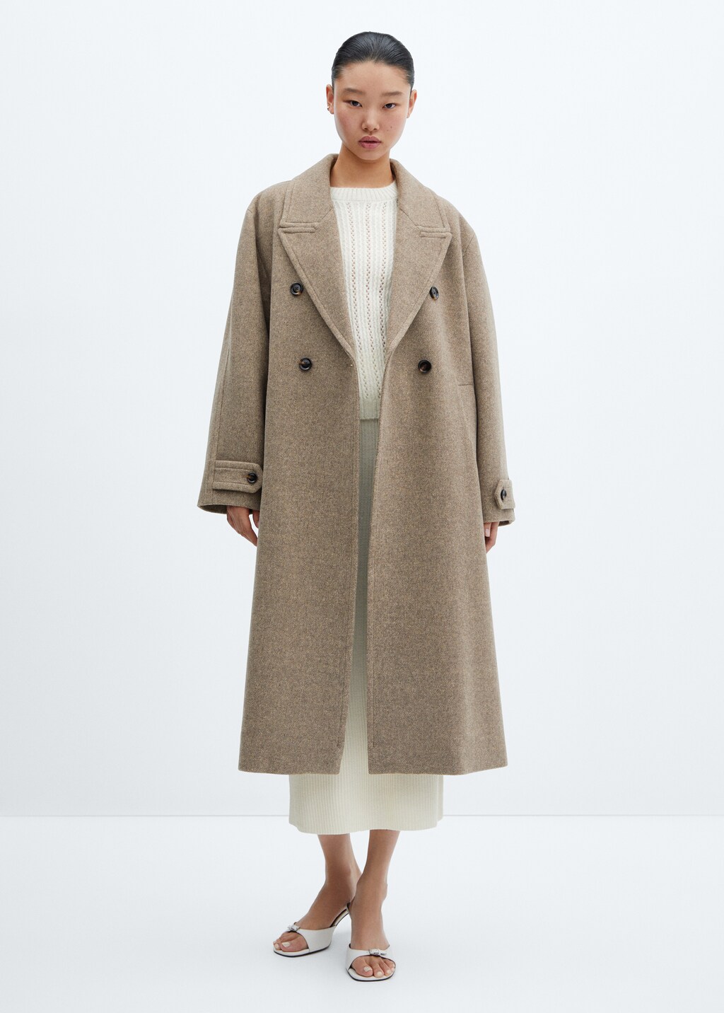 Oversize wool coat - Women | MANGO OUTLET USA