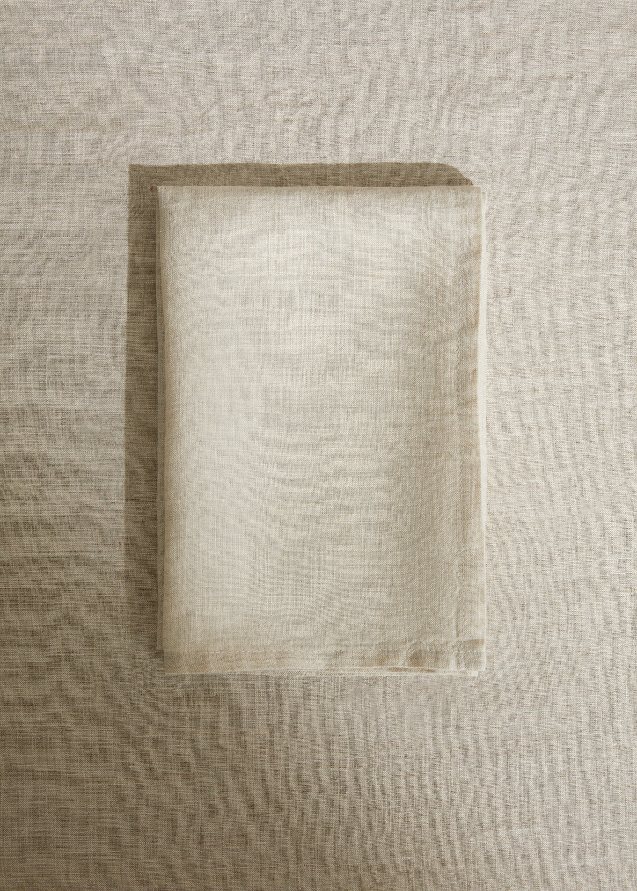 Serviette de table 100 % lin 45x45 cm - Plan général