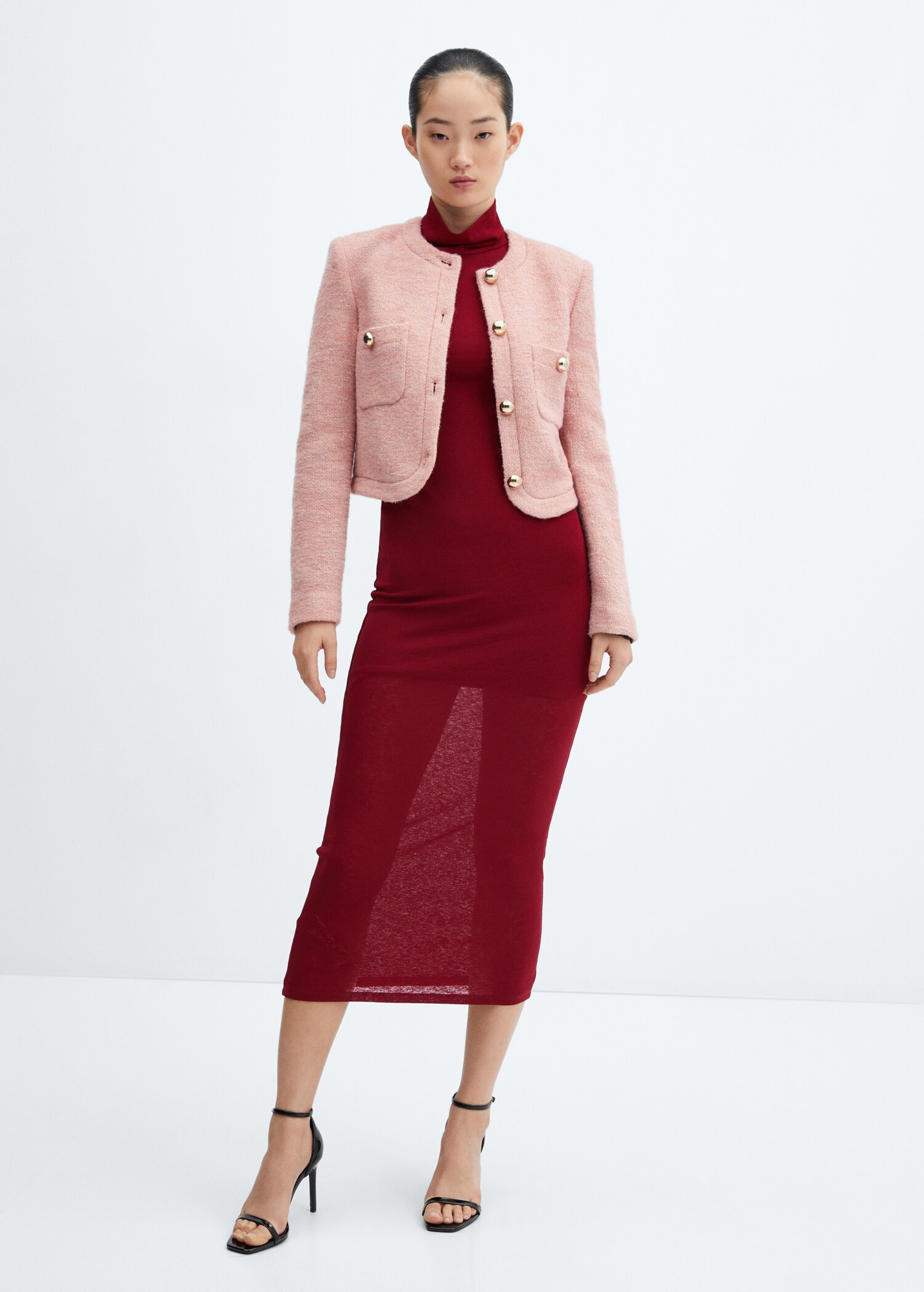 Turtleneck midi-dress - General plane