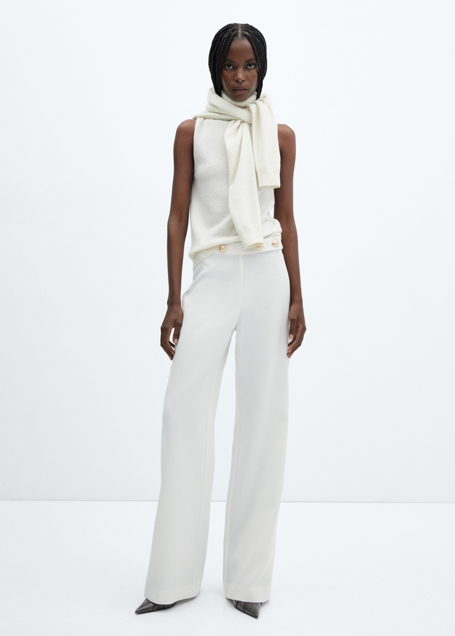 pants with waist button - General plane