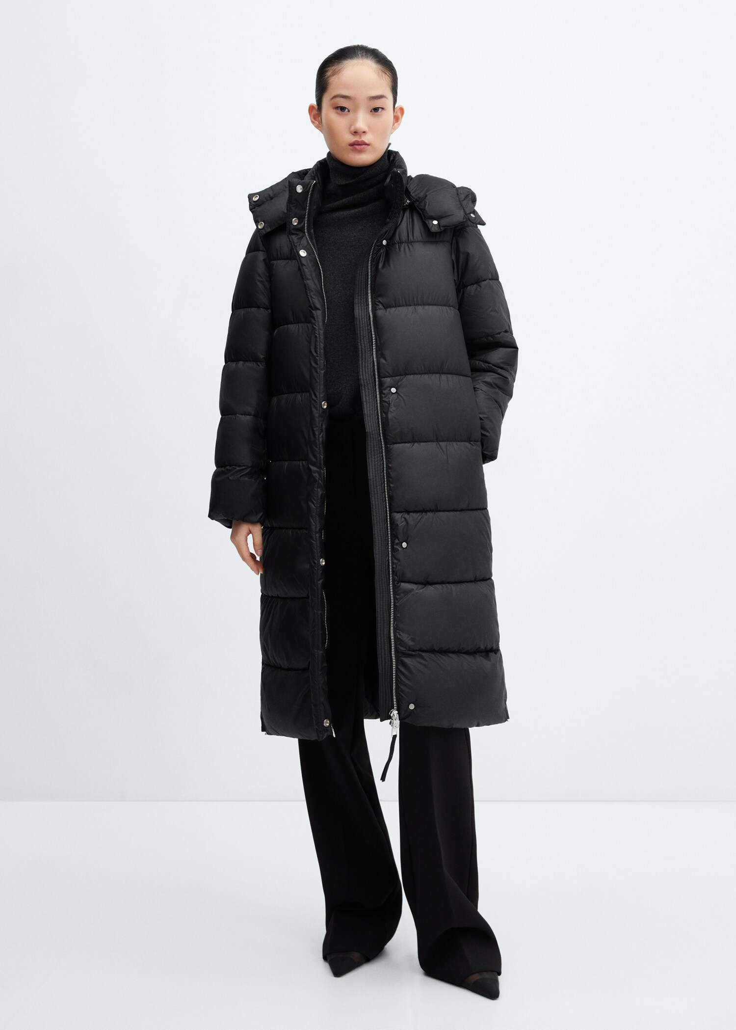 Anorak matelassé imperméable à capuche - Plan général