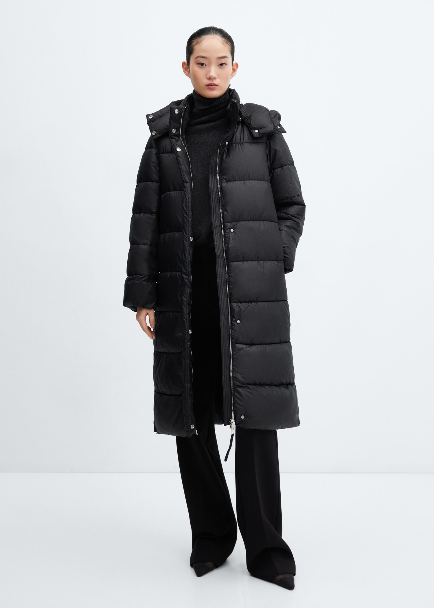 Water-repellent hood puffer coat Women MANGO OUTLET USA