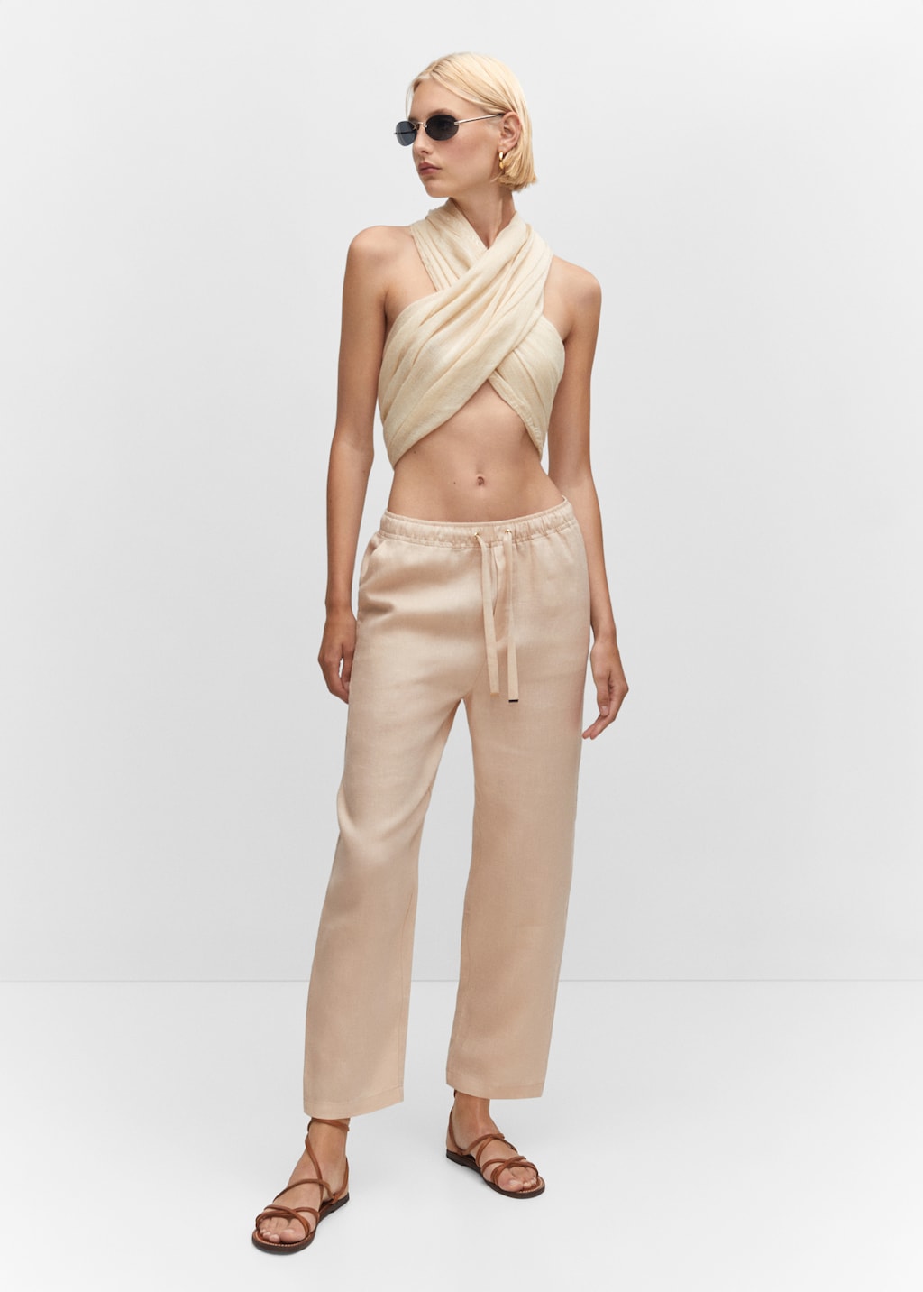 Pantalone In Lino DANCE Con Spacchi Laterali - Foto 5