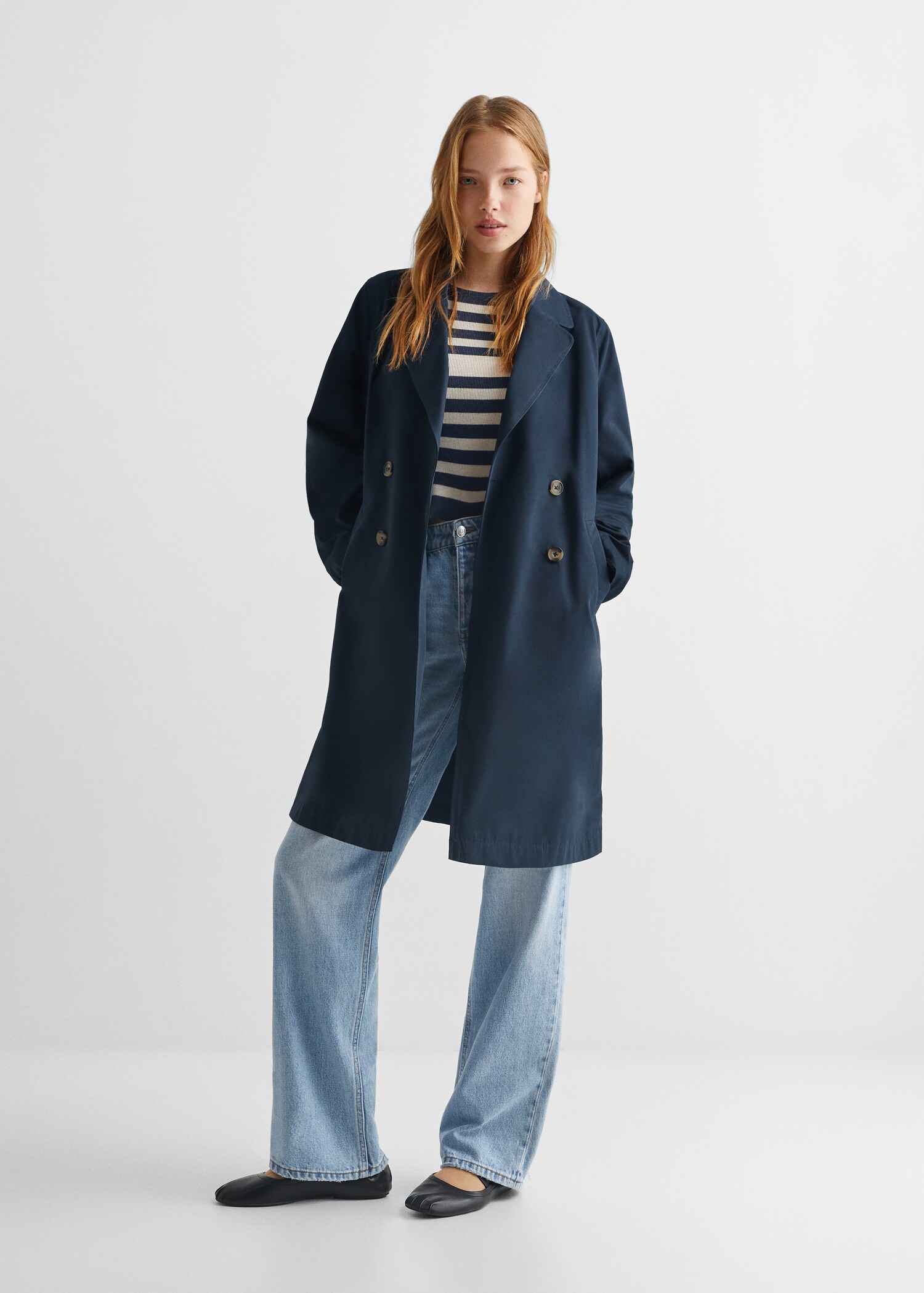 Classic trench coat with belt - General plane