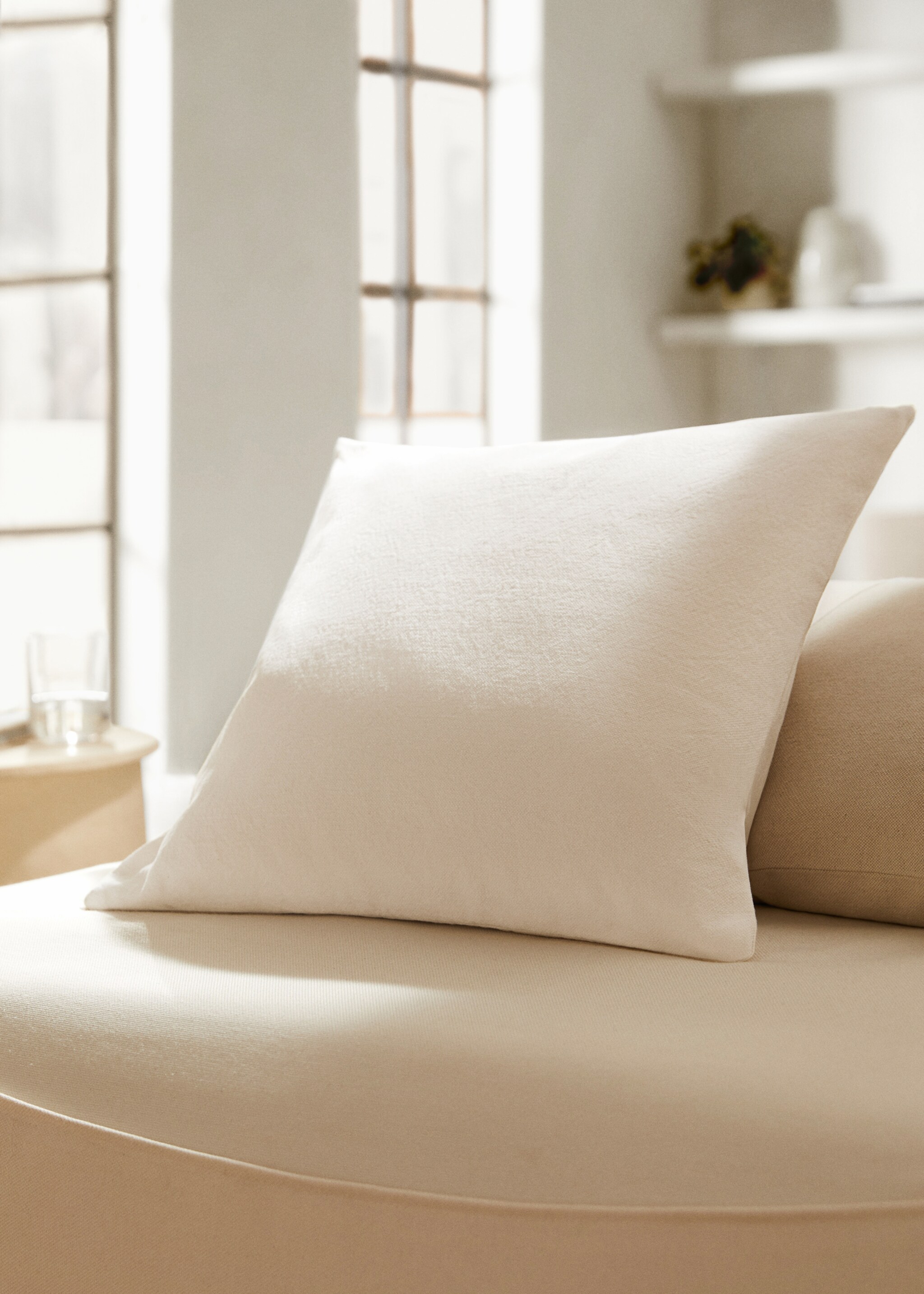 Housse de coussin lin et coton 45x45 cm - Plan général