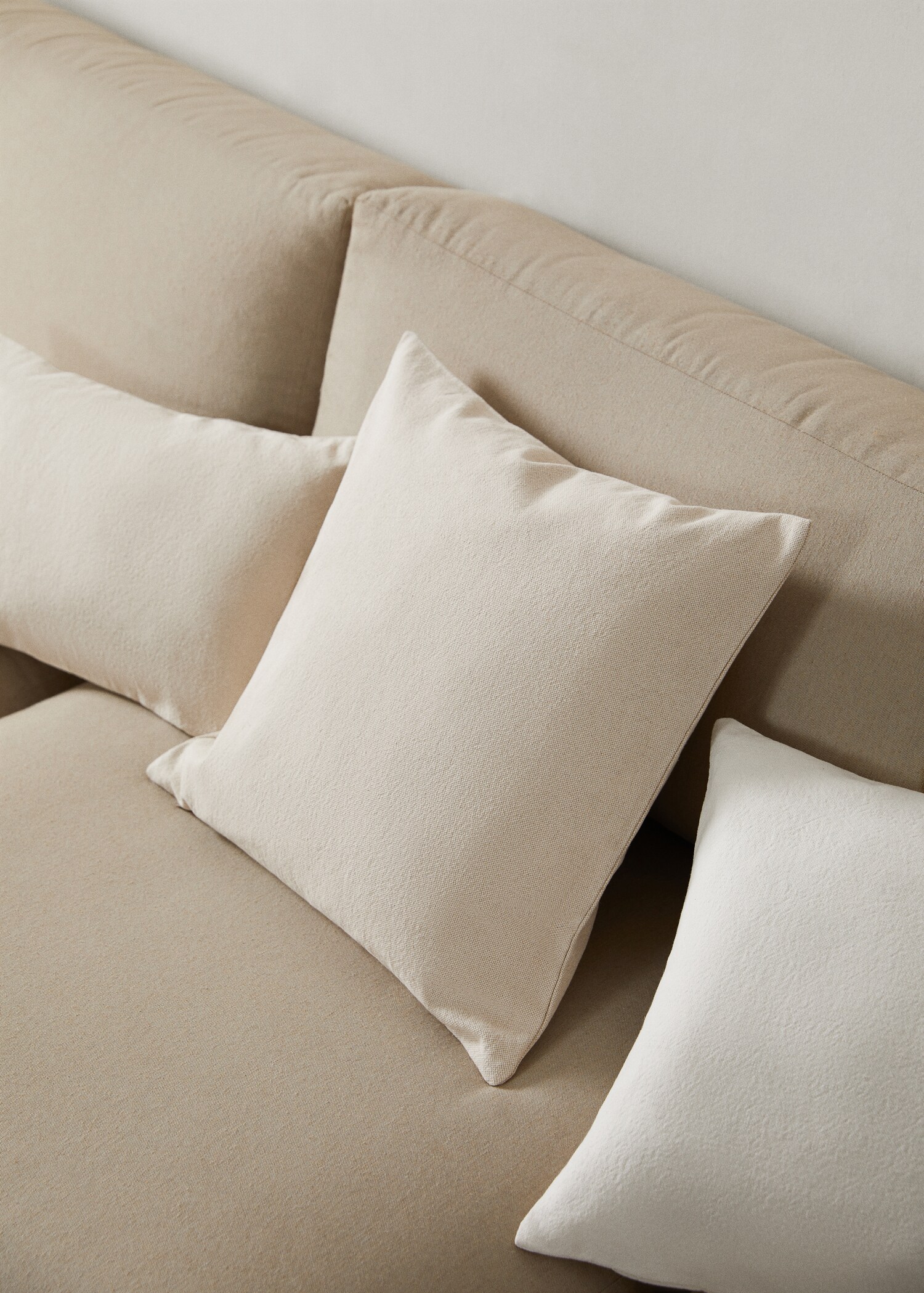 Housse de coussin lin et coton 45x45 cm - Plan général