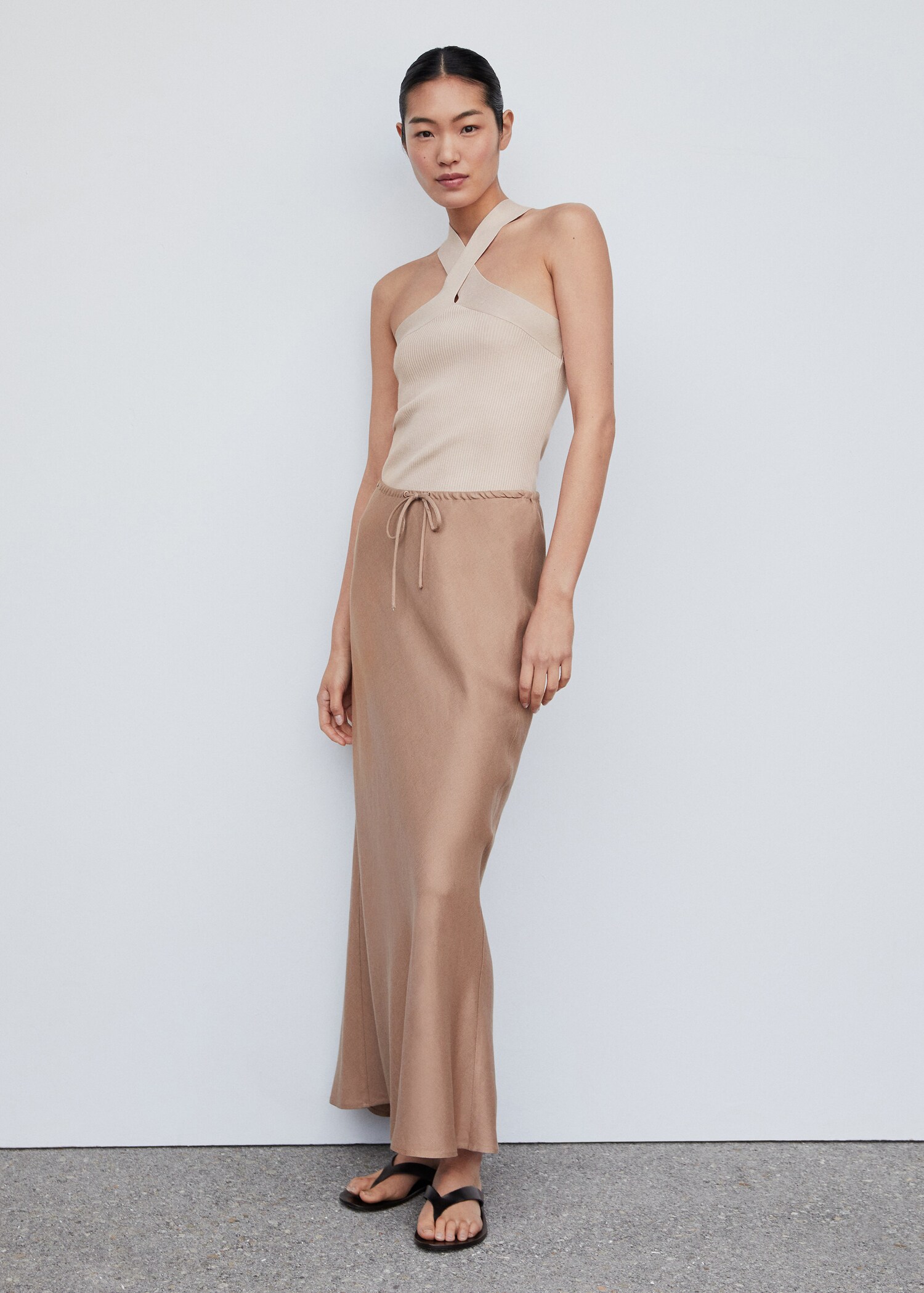 Halter-neck knitted top - General plane