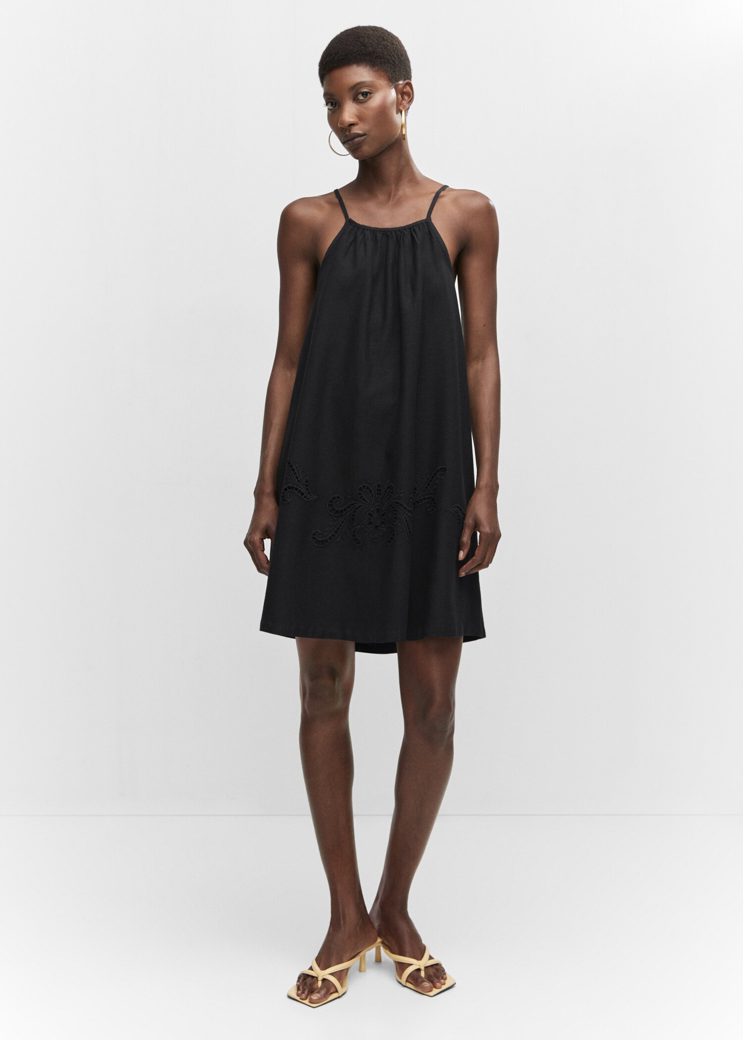 Embroidered detail dress - General plane