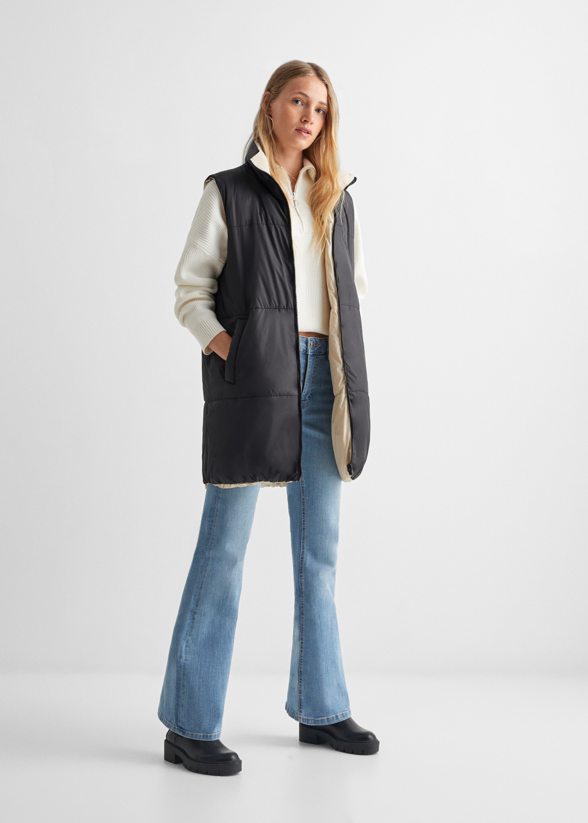 Reversible quilted gilet - General plane