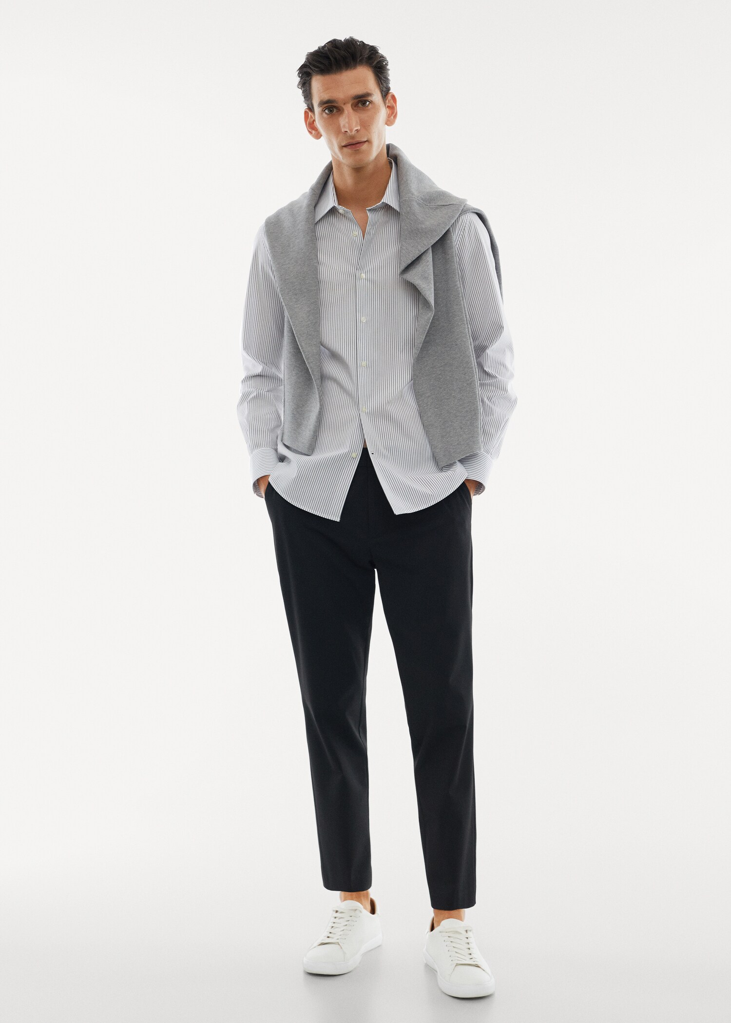 Camisa slim fit algodón stretch - Plano general