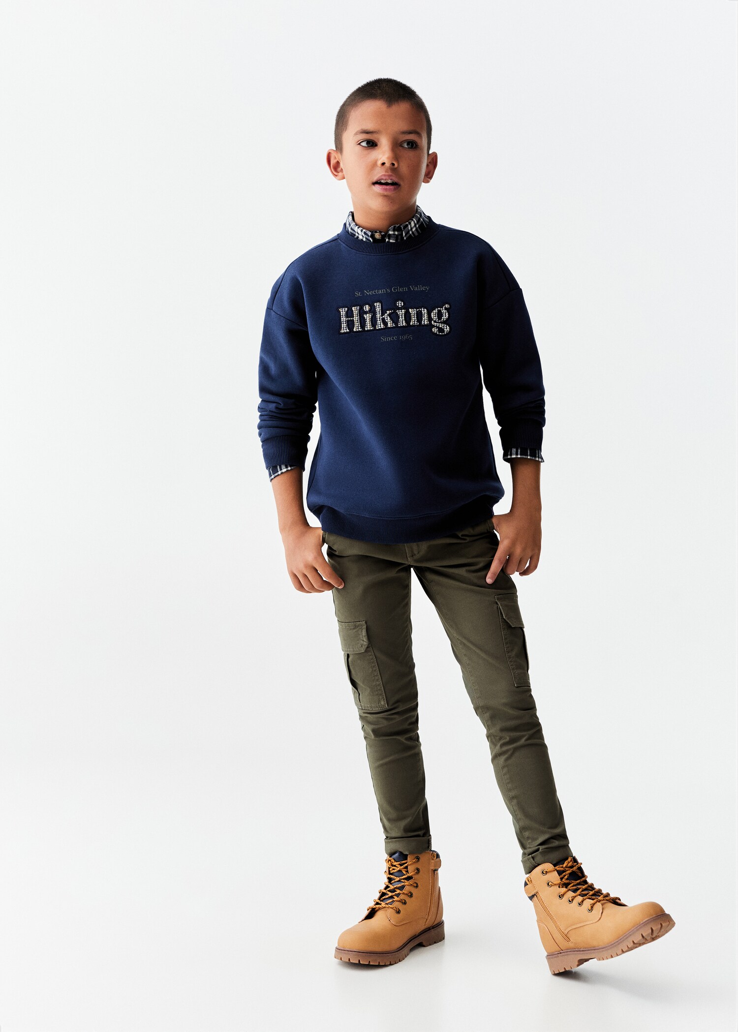 Cotton cargo trousers - General plane