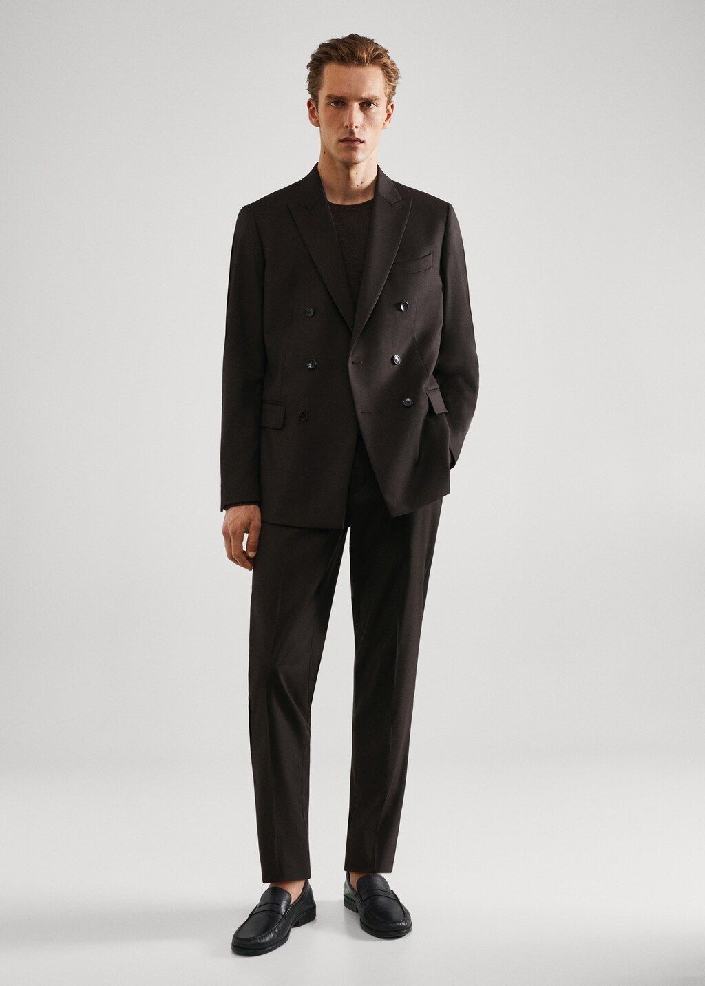 Slim fit double breasted suit blazer Men MANGO OUTLET United Kingdom
