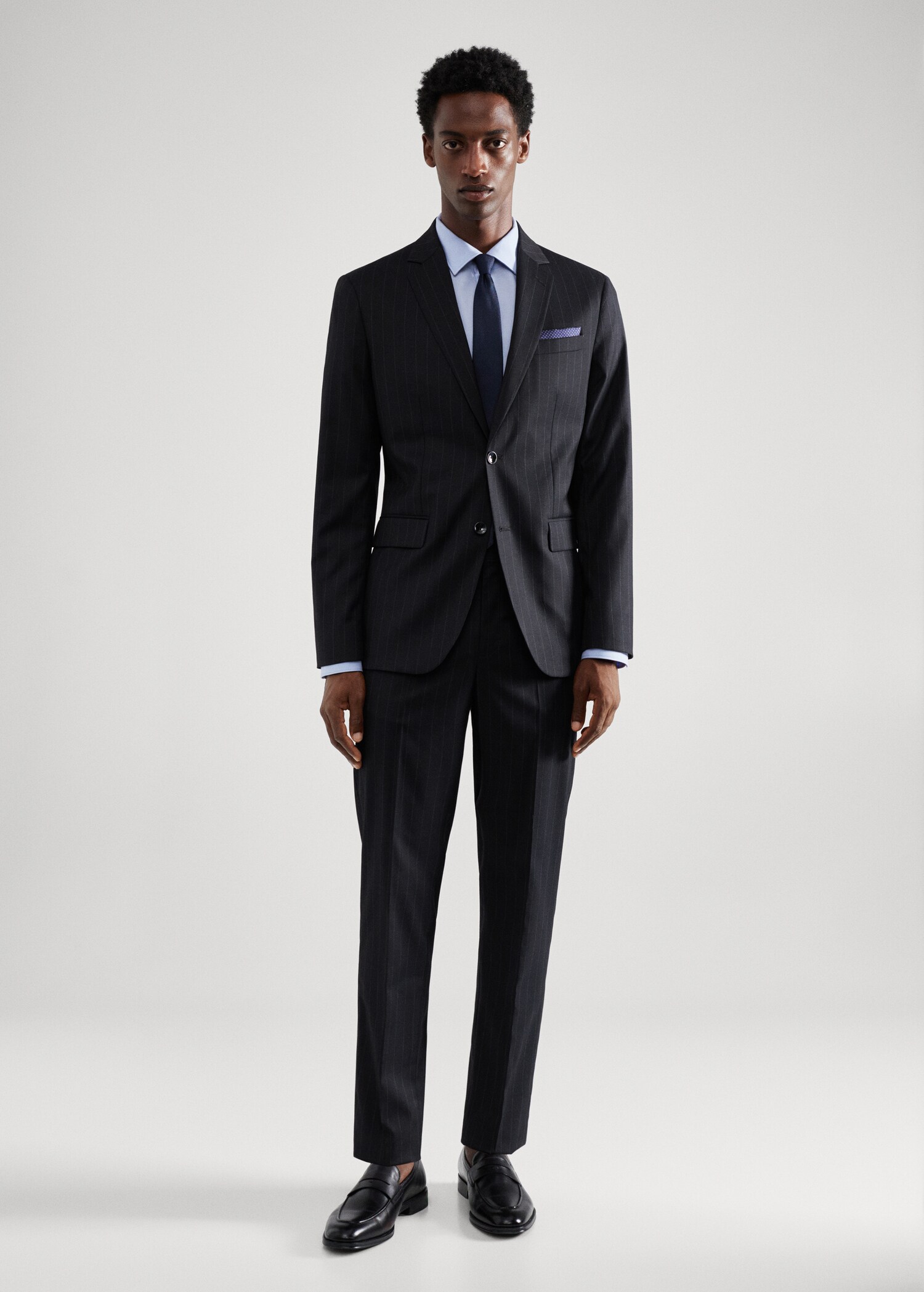 Stretch-fabric slim-fit suit jacket - General plane