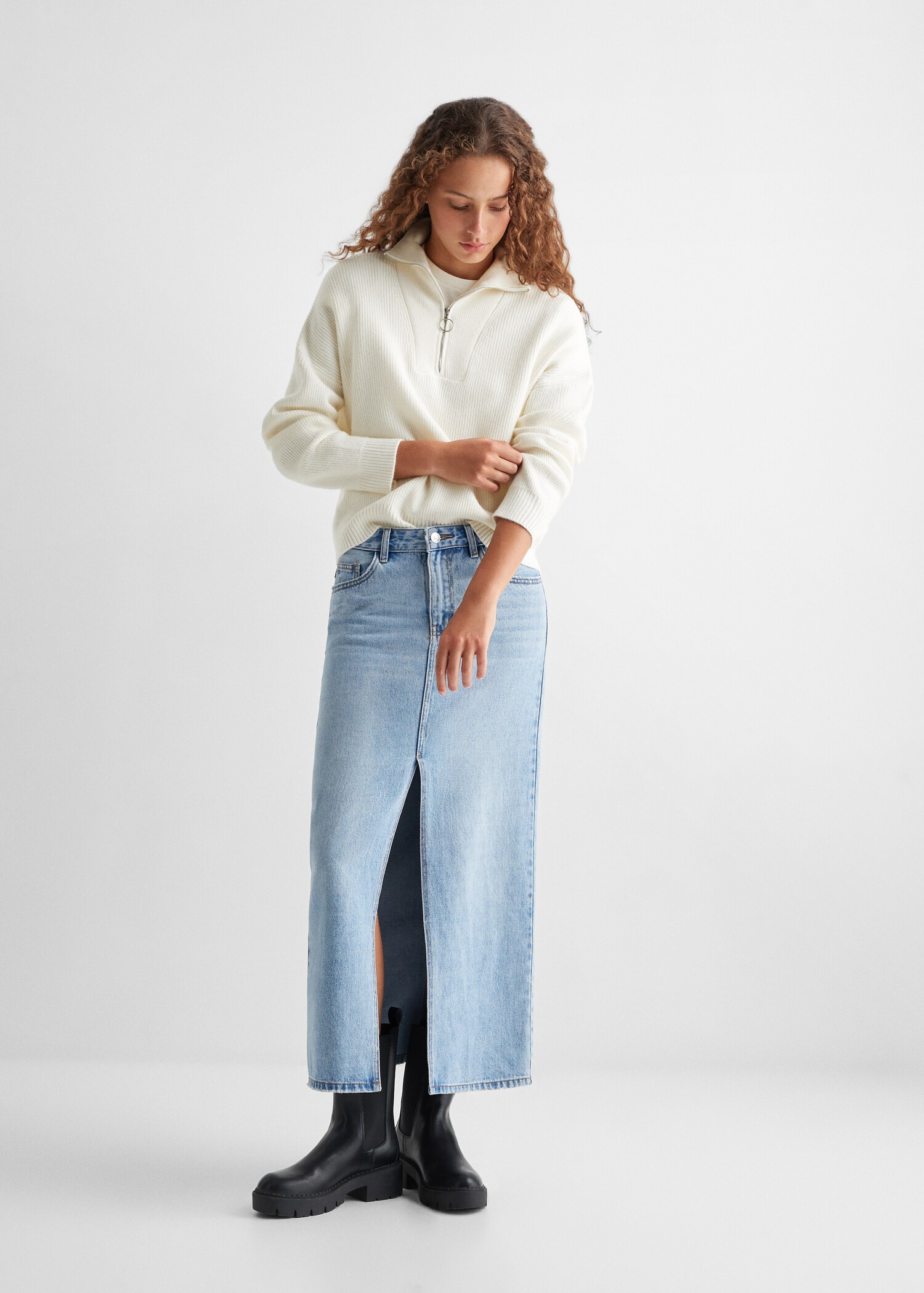 Zip knit sweater - General plane