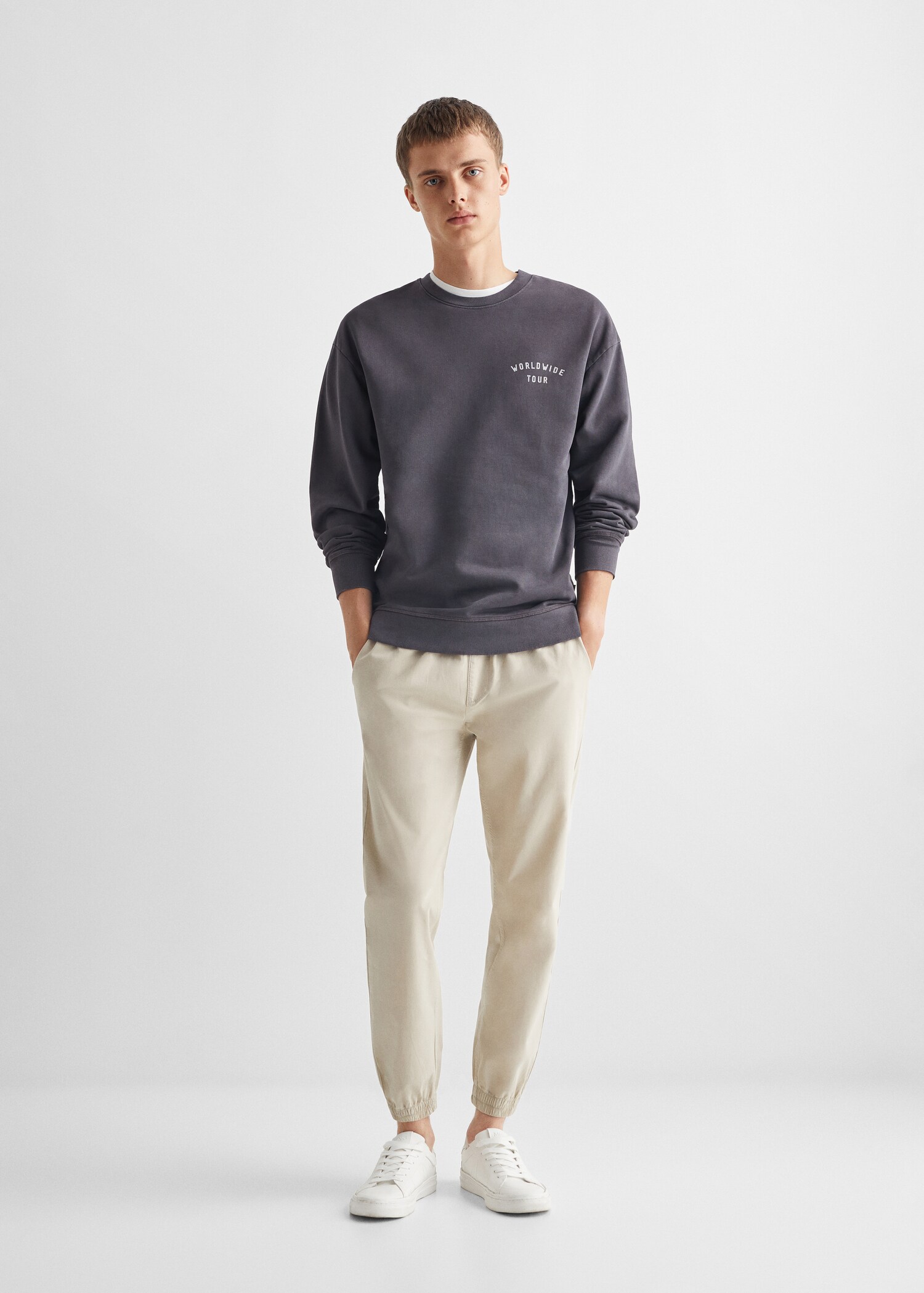 Sweat-shirt coton imprimé - Plan général