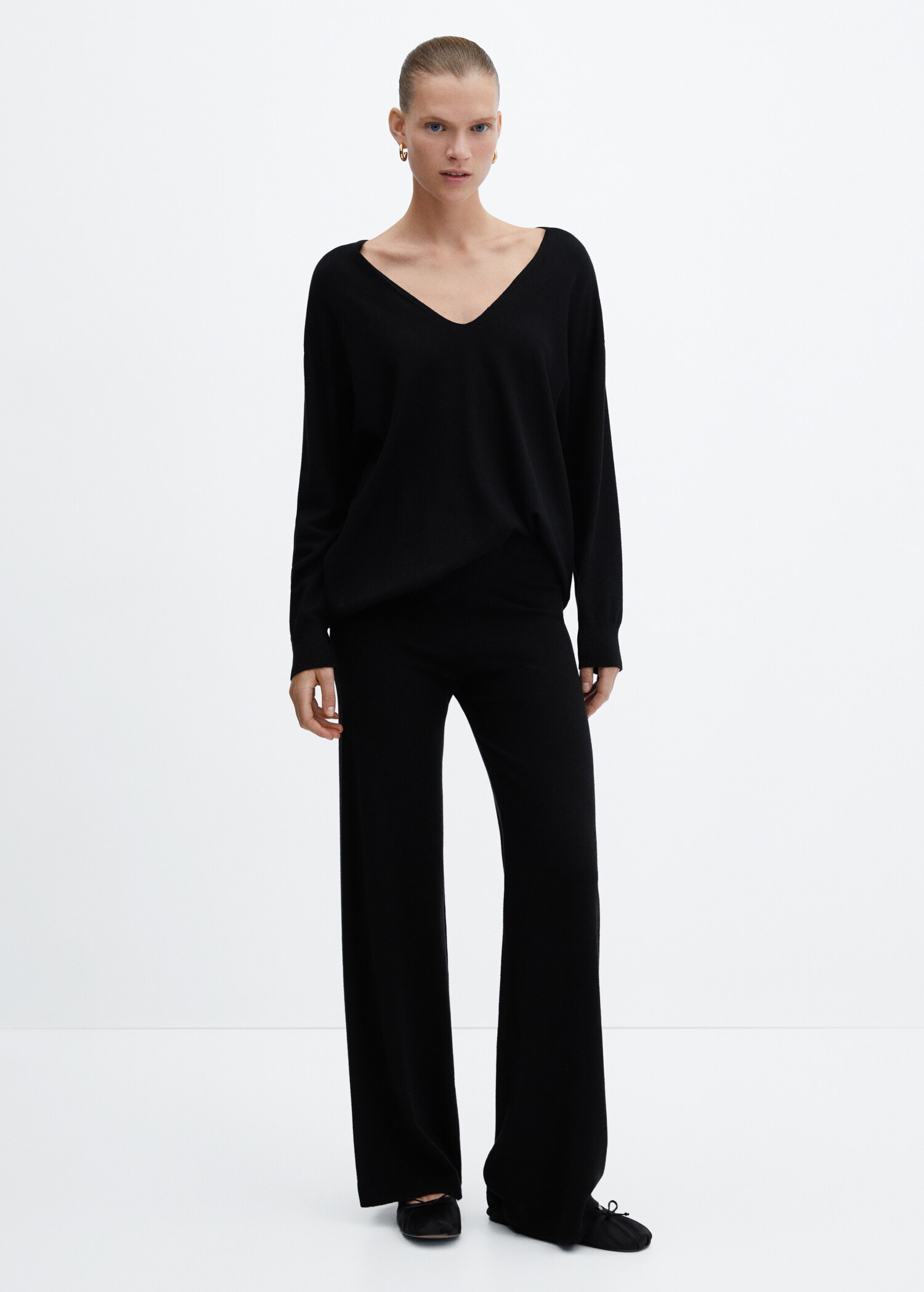 Knitted wideleg trousers - General plane