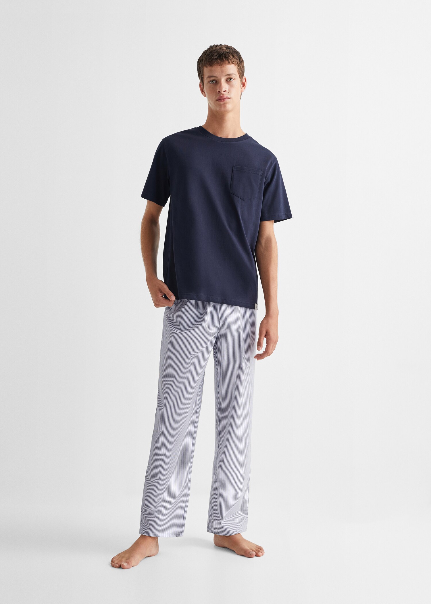 Pyjama long à rayures - Plan général