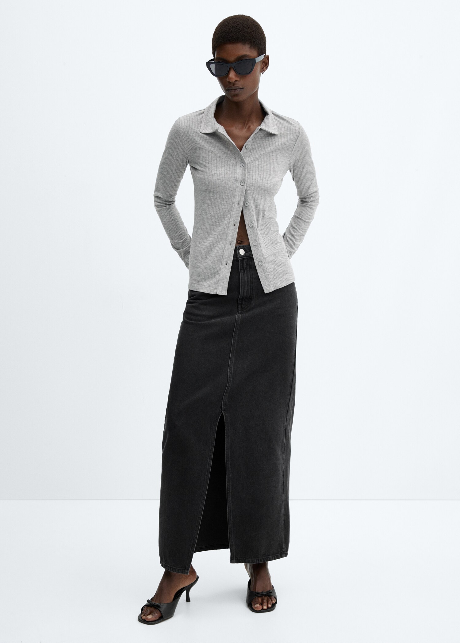 Rib-knit shirt - General plane