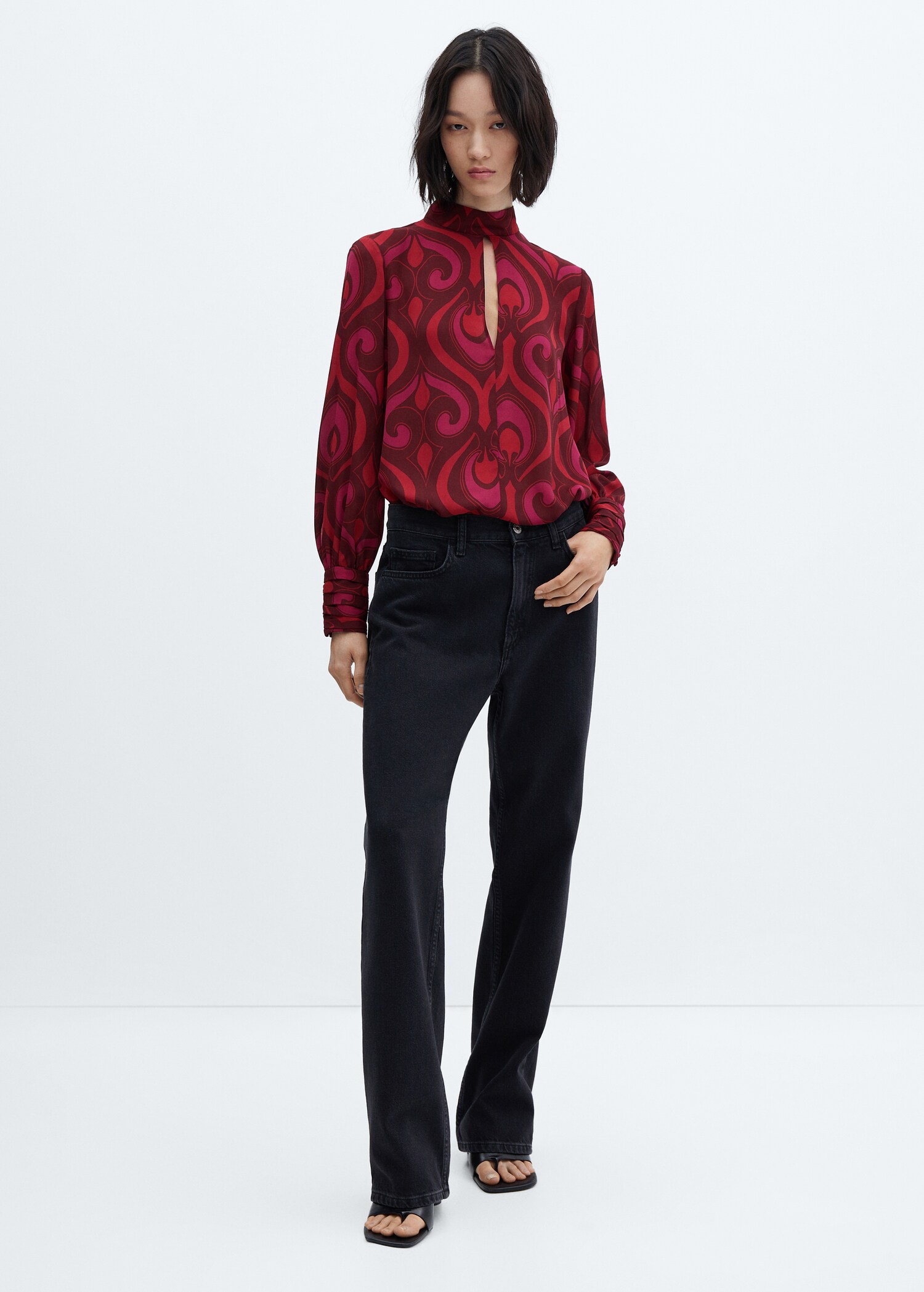 Blouse imprimée ouverture - Plan général