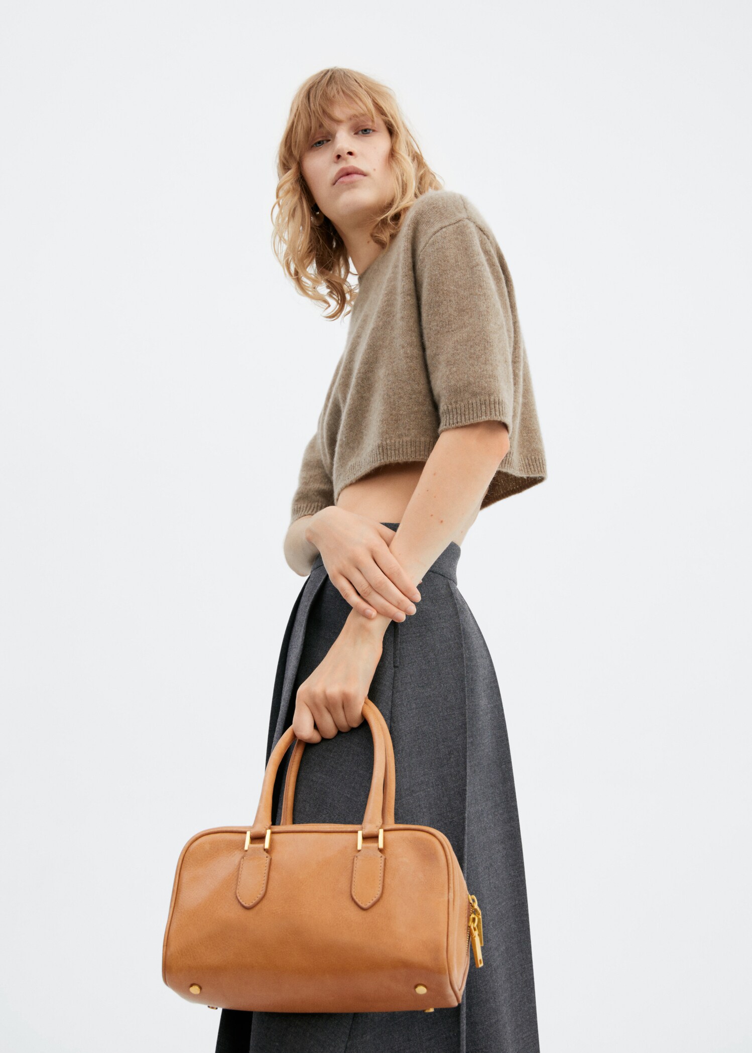 Borsa rettangolare pelle - Piano generale