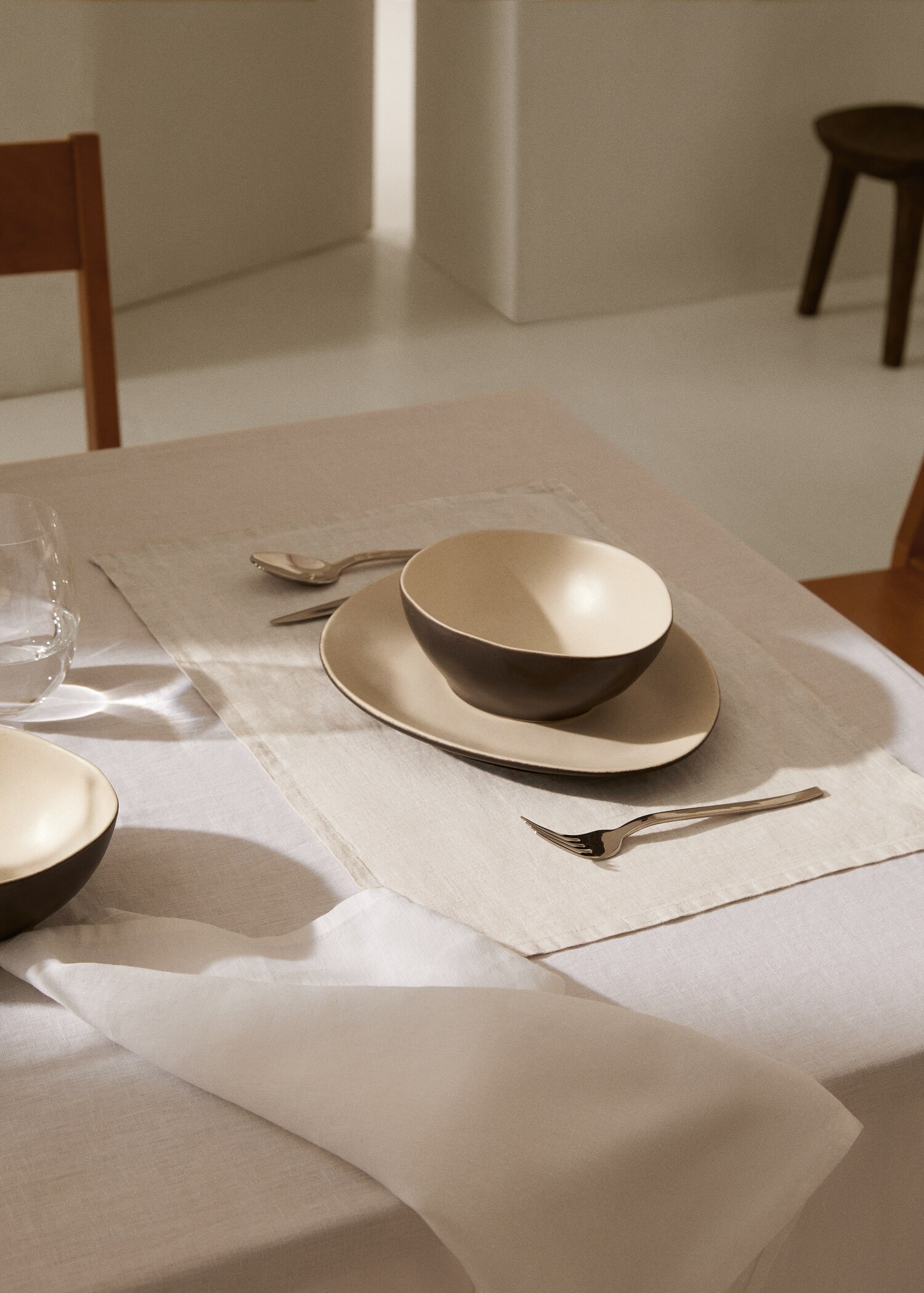 100% plain linen placemat - General plane