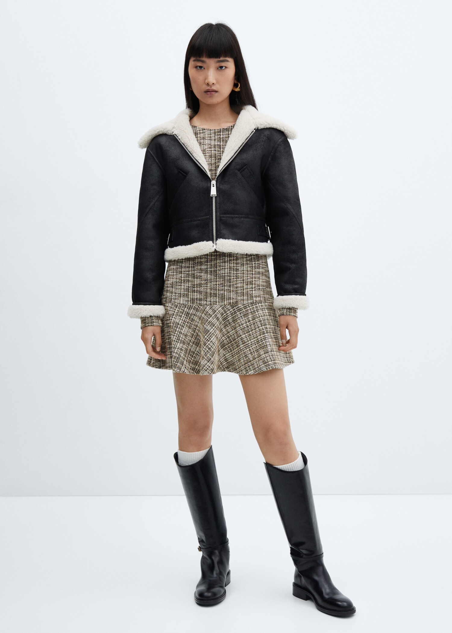 Vestit tweed clapejat - Pla general