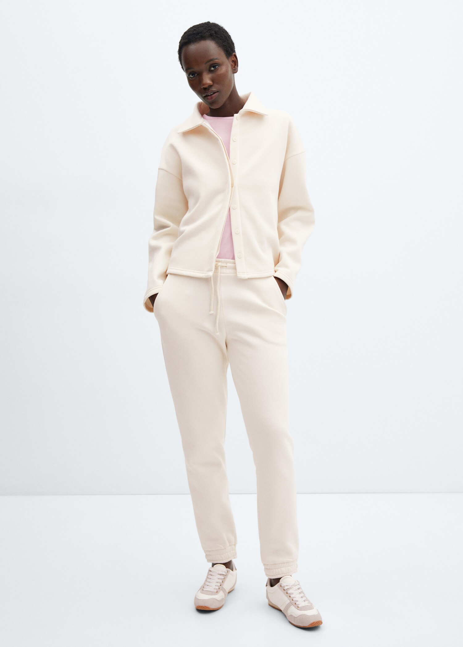 Solidarity cotton jogger trousers - General plane