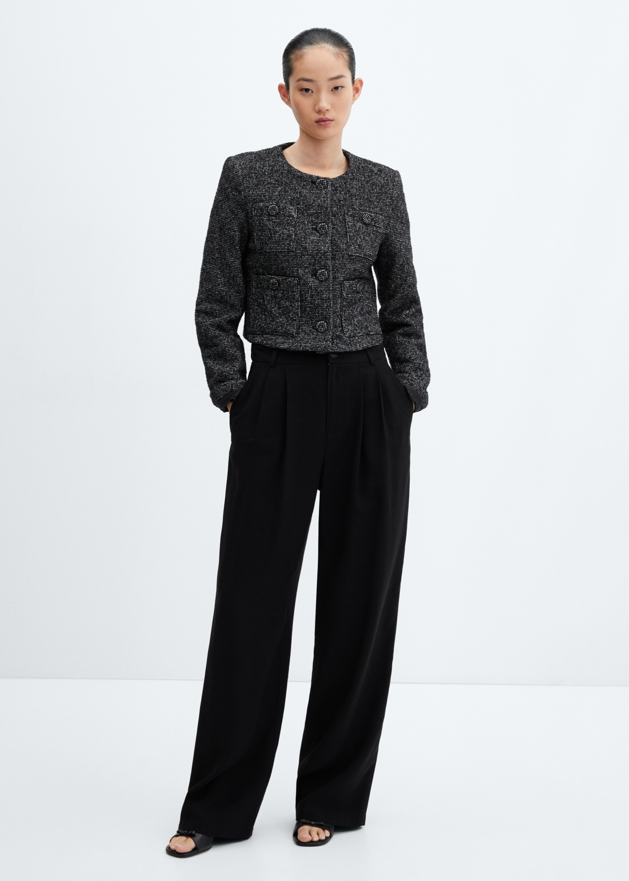Veste en tweed à poches - Plan général