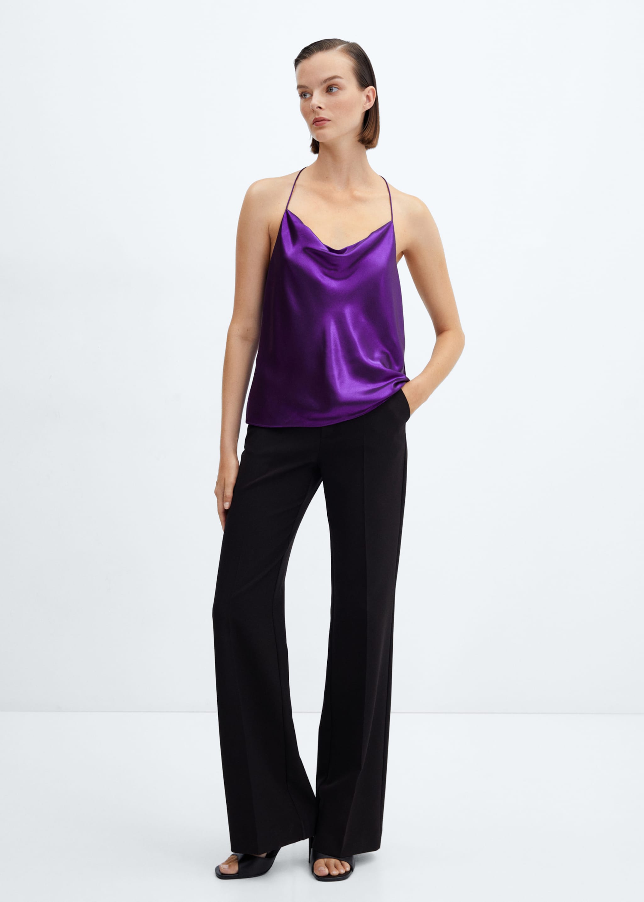 Satin top with straps - General plane