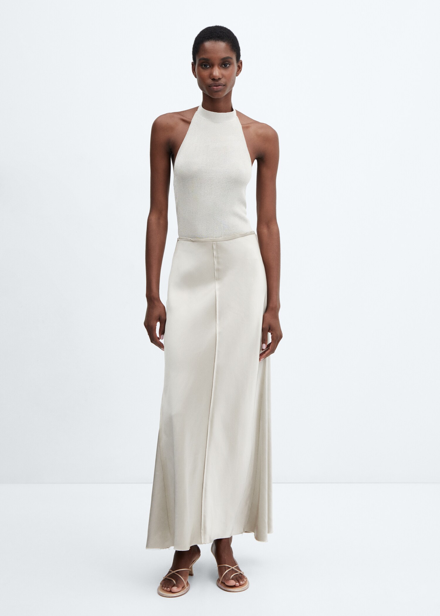 Lurex halter-neck top - General plane