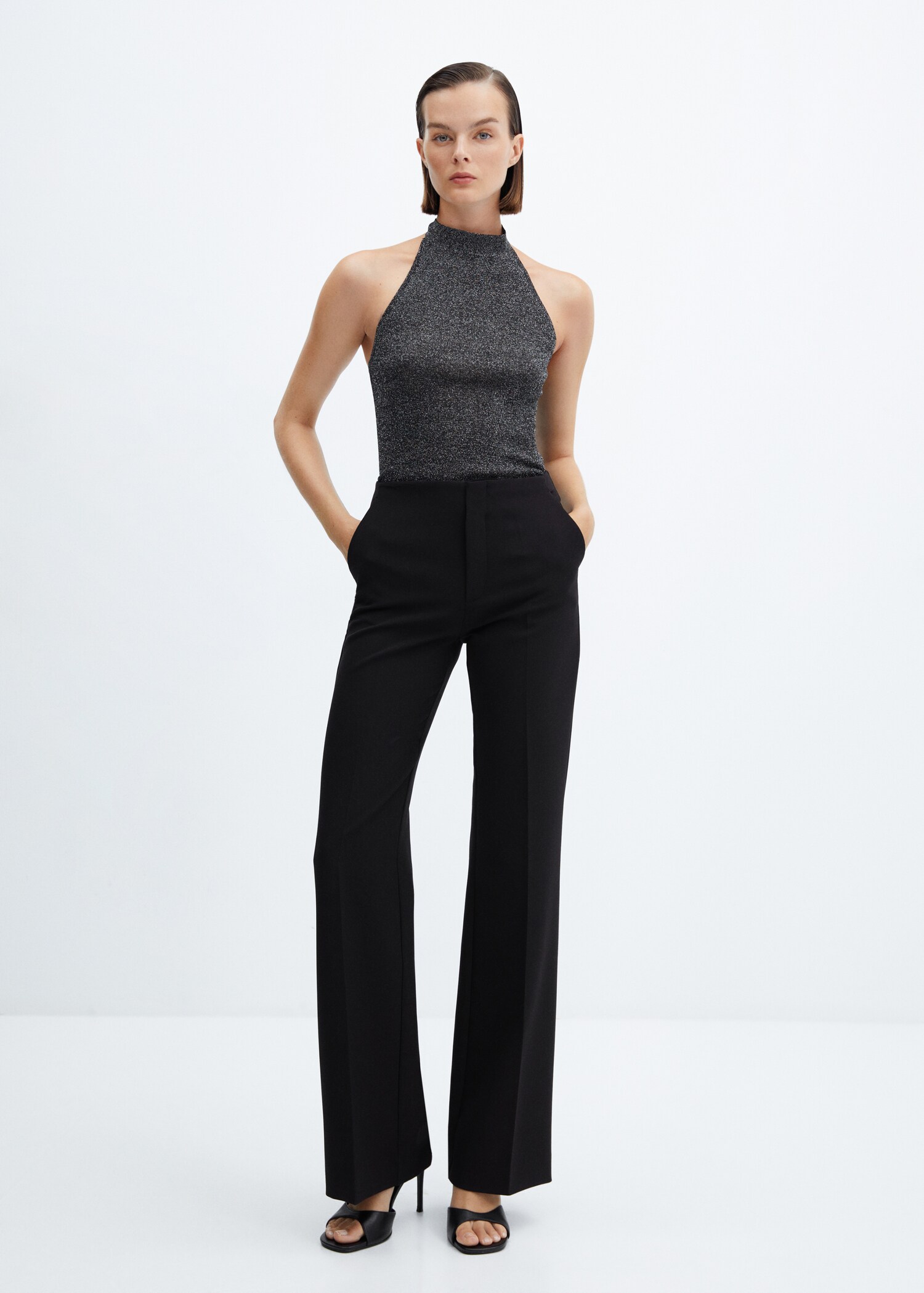 Lurex halter-neck top - General plane